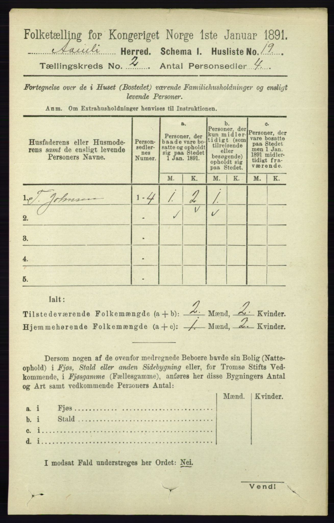 RA, 1891 census for 0929 Åmli, 1891, p. 166