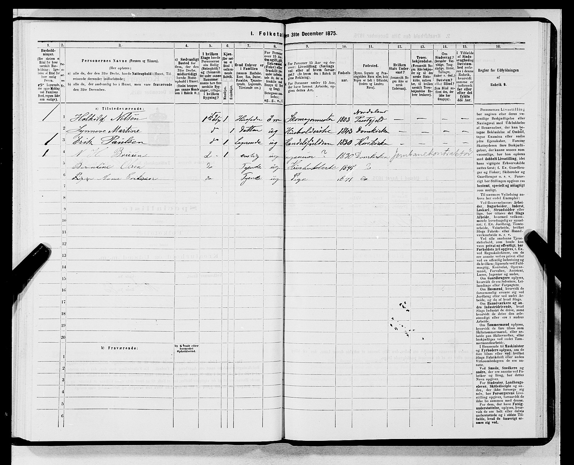 SAB, 1875 census for 1301 Bergen, 1875, p. 3704