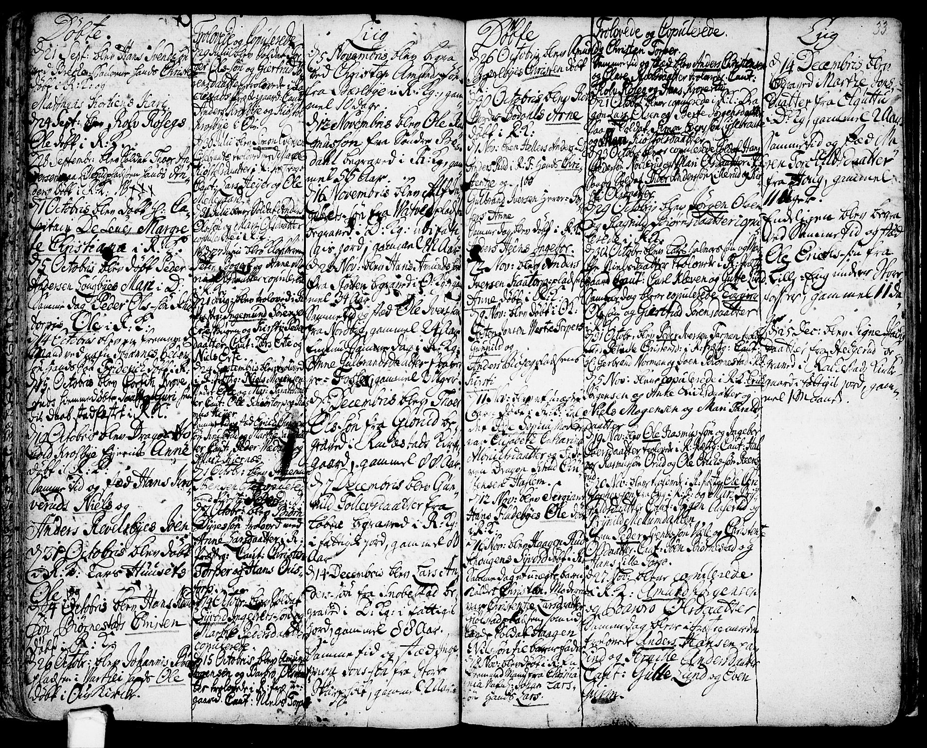 Rakkestad prestekontor Kirkebøker, AV/SAO-A-2008/F/Fa/L0001: Parish register (official) no. I 1, 1722-1740, p. 33