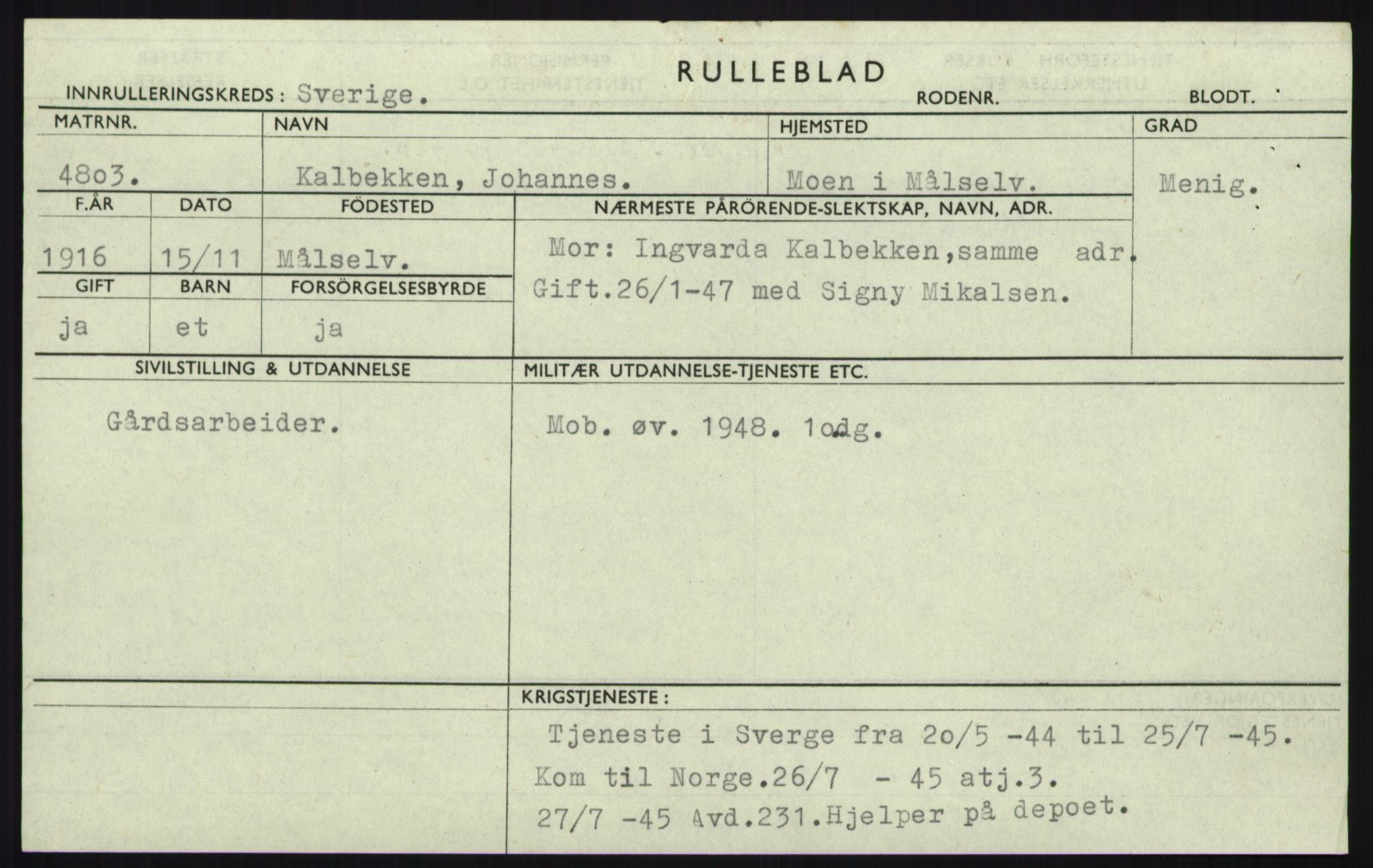 Forsvaret, Troms infanteriregiment nr. 16, AV/RA-RAFA-3146/P/Pa/L0021: Rulleblad for regimentets menige mannskaper, årsklasse 1937, 1937, p. 583