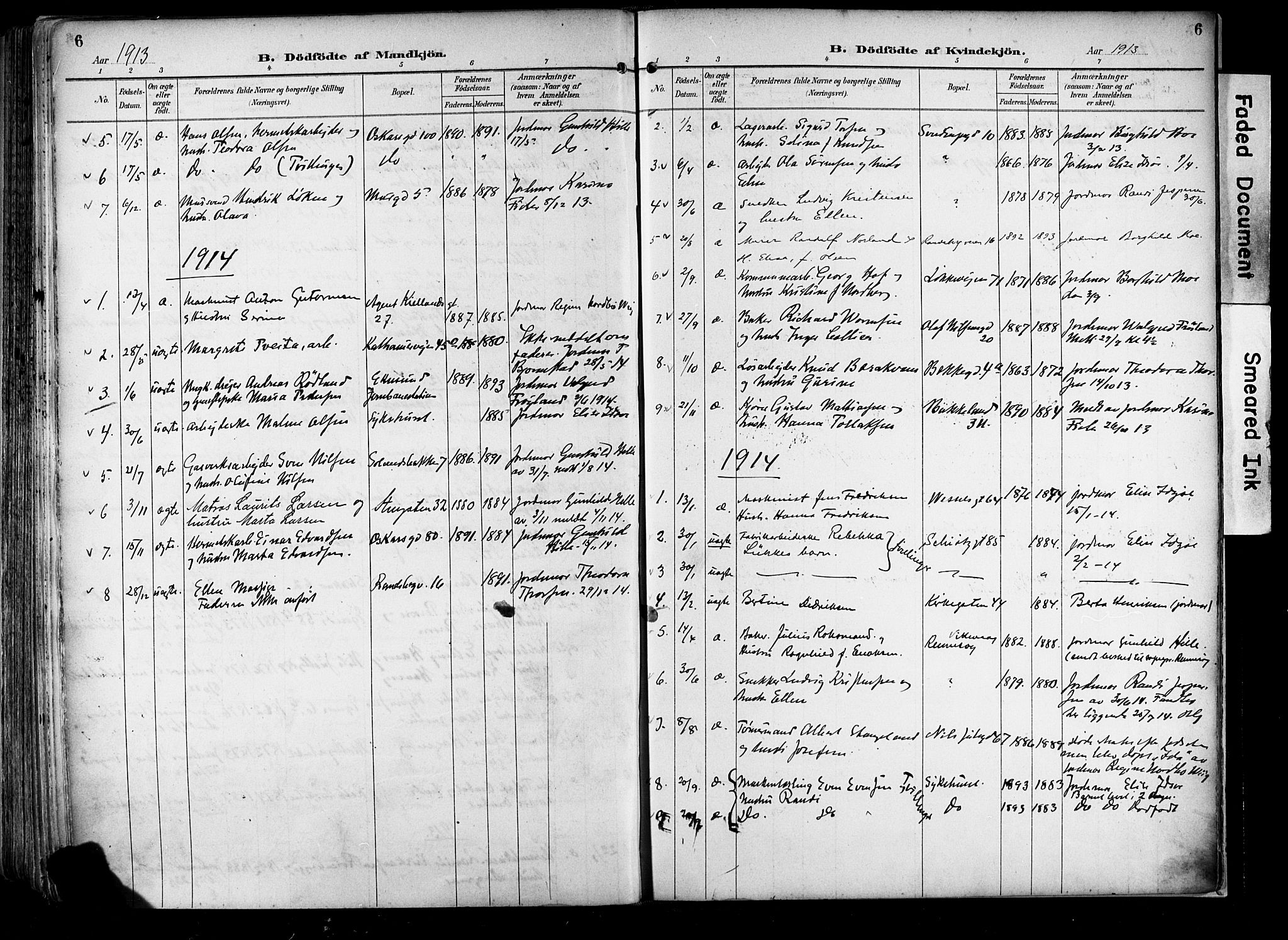 Domkirken sokneprestkontor, SAST/A-101812/001/30/30BA/L0033: Parish register (official) no. A 32, 1903-1915, p. 6