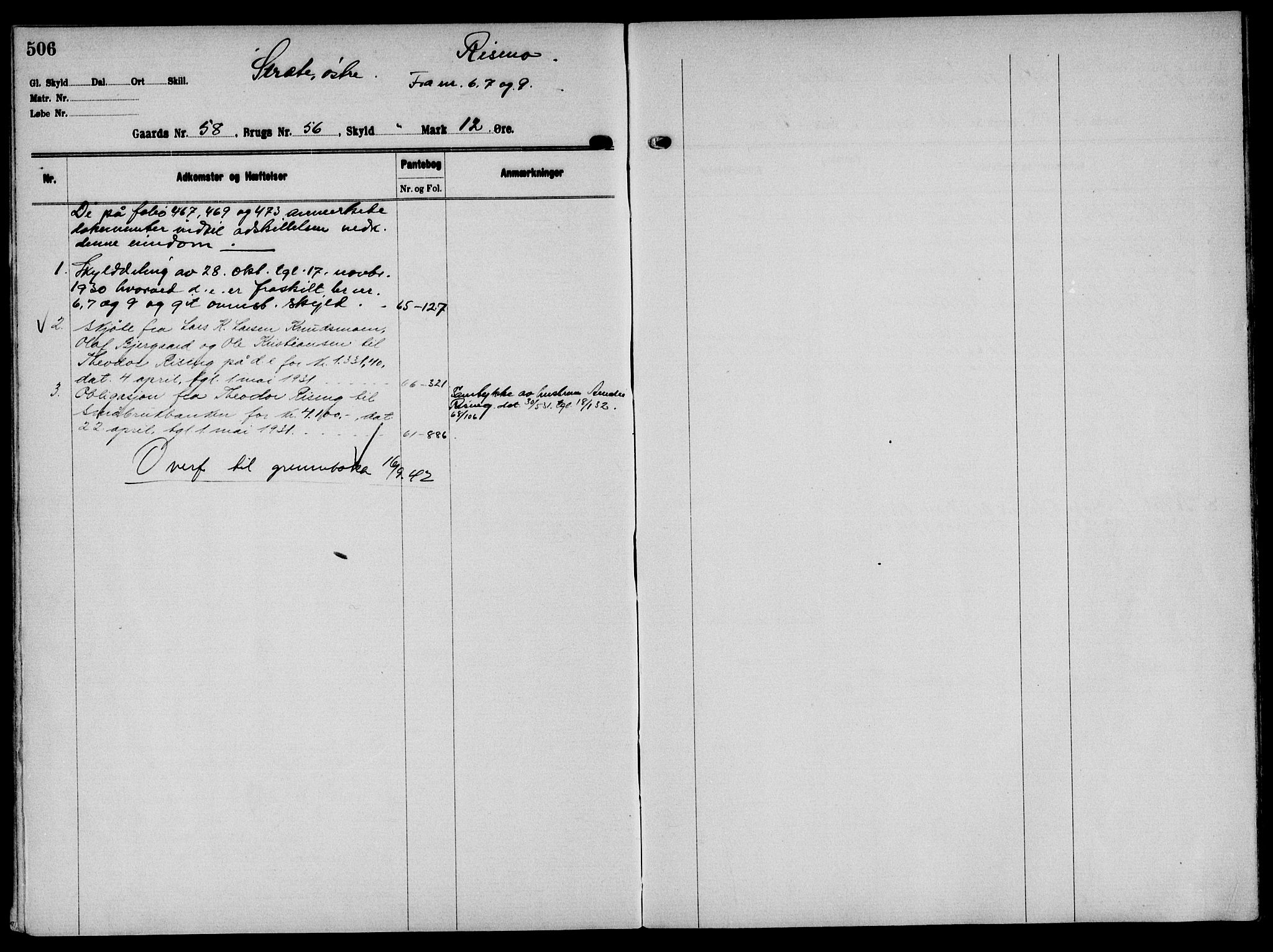 Solør tingrett, AV/SAH-TING-008/H/Ha/Hak/L0004: Mortgage register no. IV, 1900-1935, p. 506