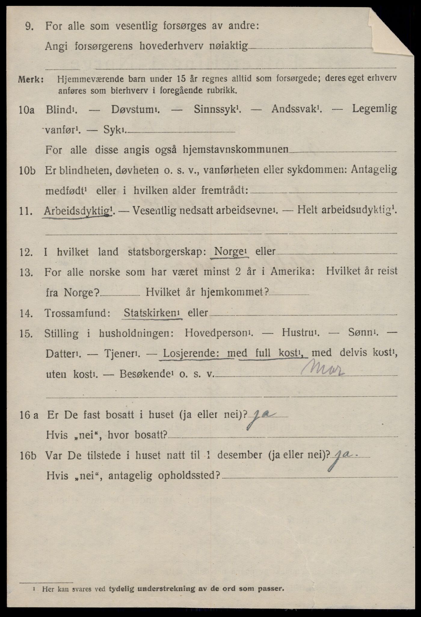 SAT, 1920 census for Brattvær, 1920, p. 1159