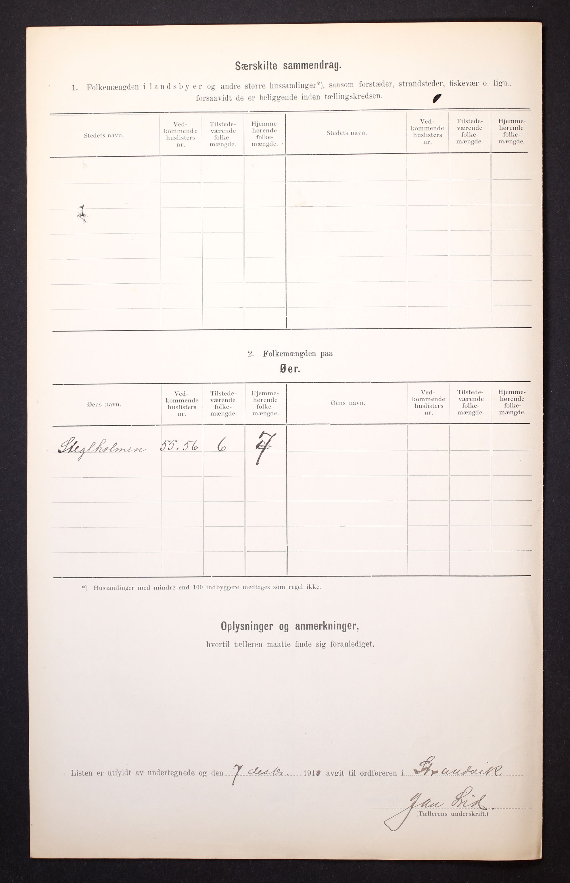 RA, 1910 census for Strandvik, 1910, p. 9