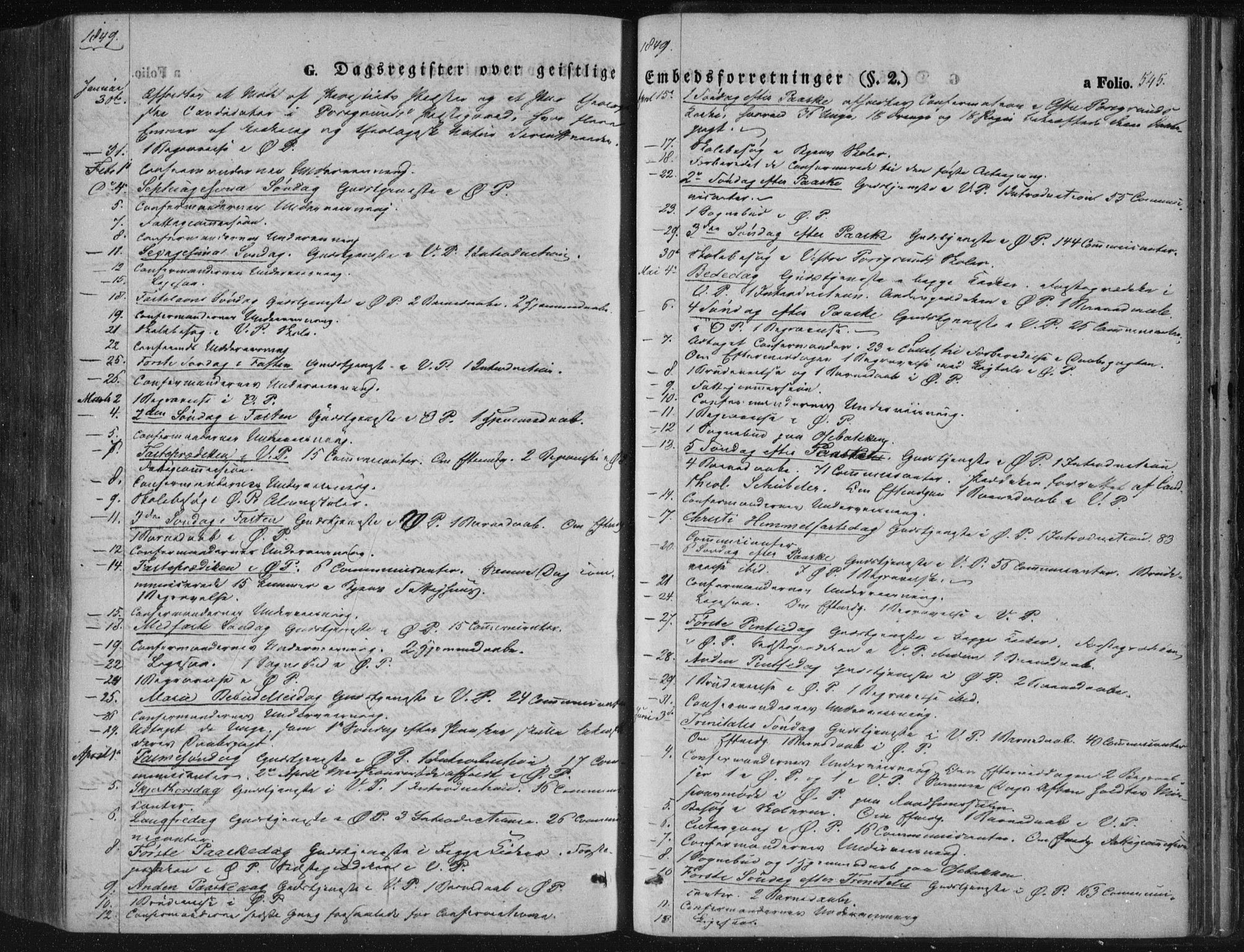 Porsgrunn kirkebøker , SAKO/A-104/F/Fa/L0006: Parish register (official) no. 6, 1841-1857, p. 545