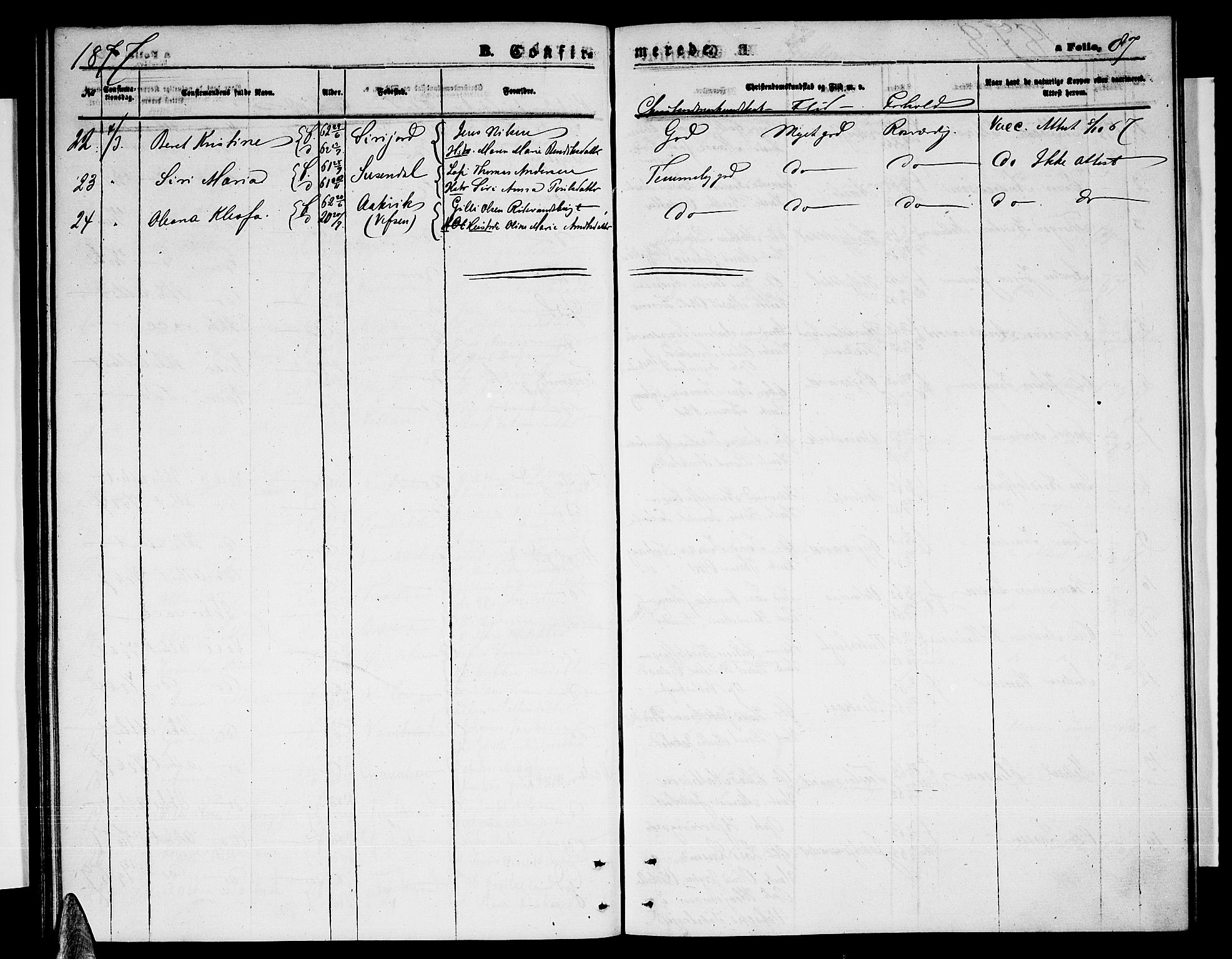 Ministerialprotokoller, klokkerbøker og fødselsregistre - Nordland, AV/SAT-A-1459/823/L0329: Parish register (copy) no. 823C01, 1865-1878, p. 87