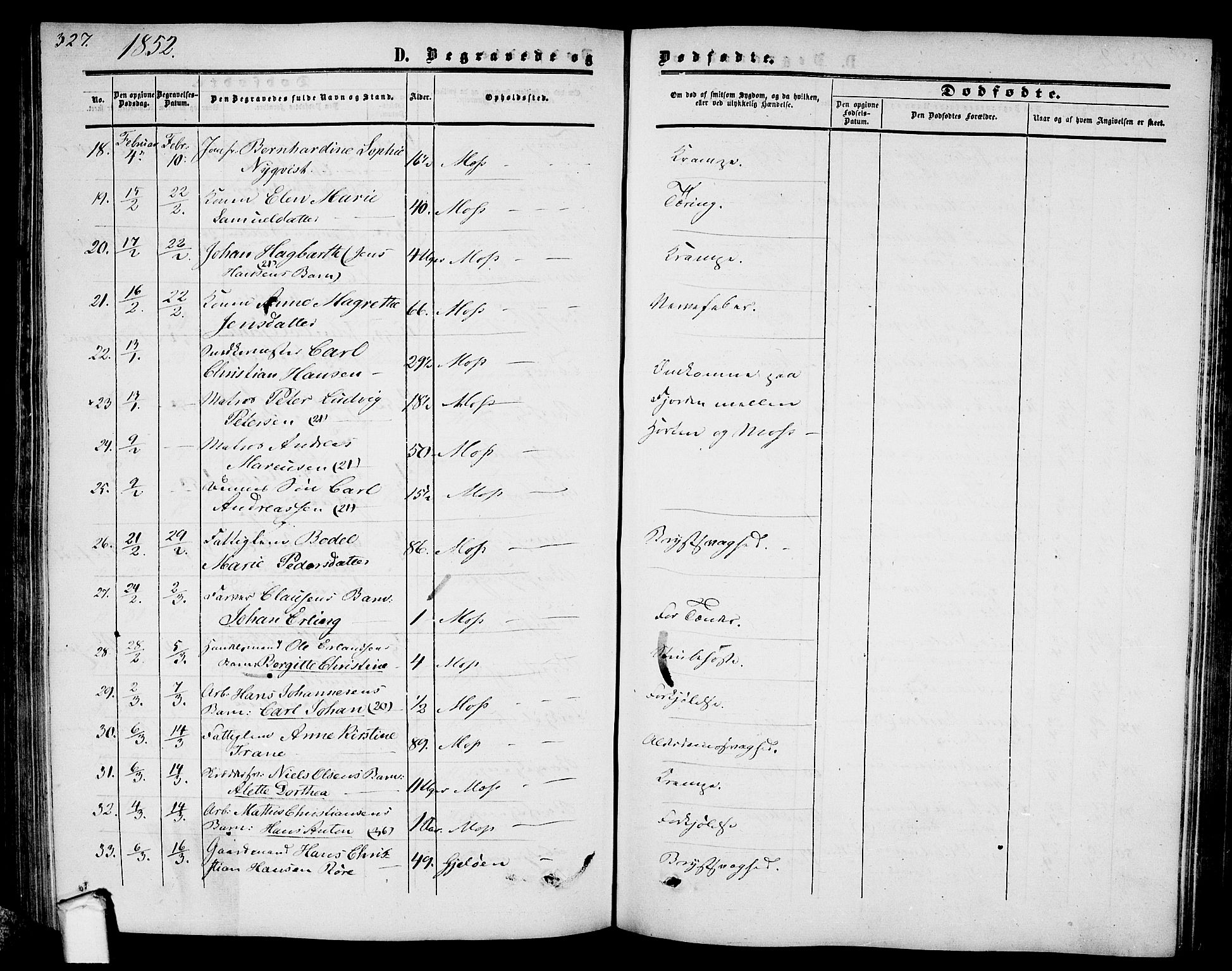 Moss prestekontor Kirkebøker, AV/SAO-A-2003/G/Ga/L0002: Parish register (copy) no. I 2, 1852-1871, p. 327