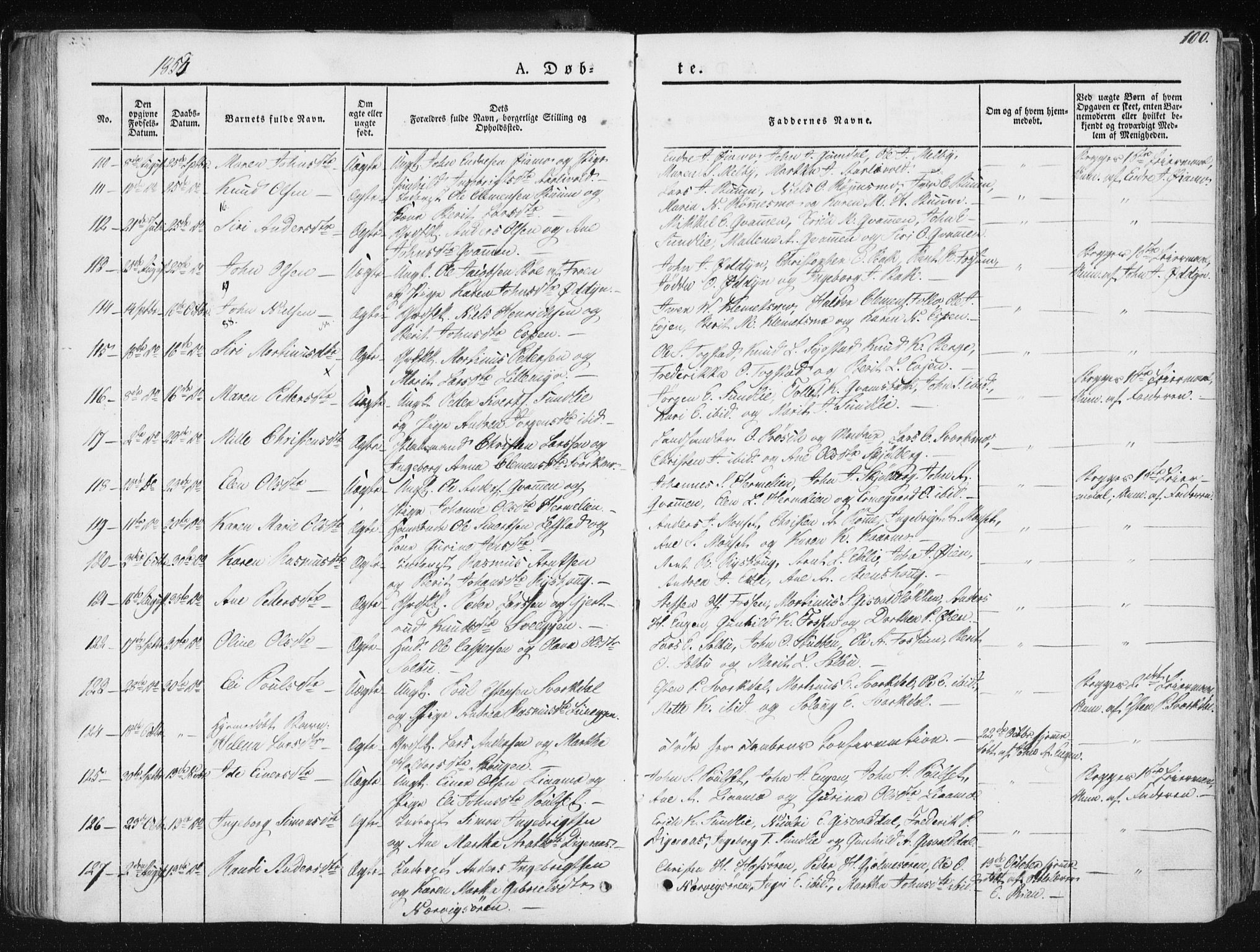 Ministerialprotokoller, klokkerbøker og fødselsregistre - Sør-Trøndelag, SAT/A-1456/668/L0805: Parish register (official) no. 668A05, 1840-1853, p. 100