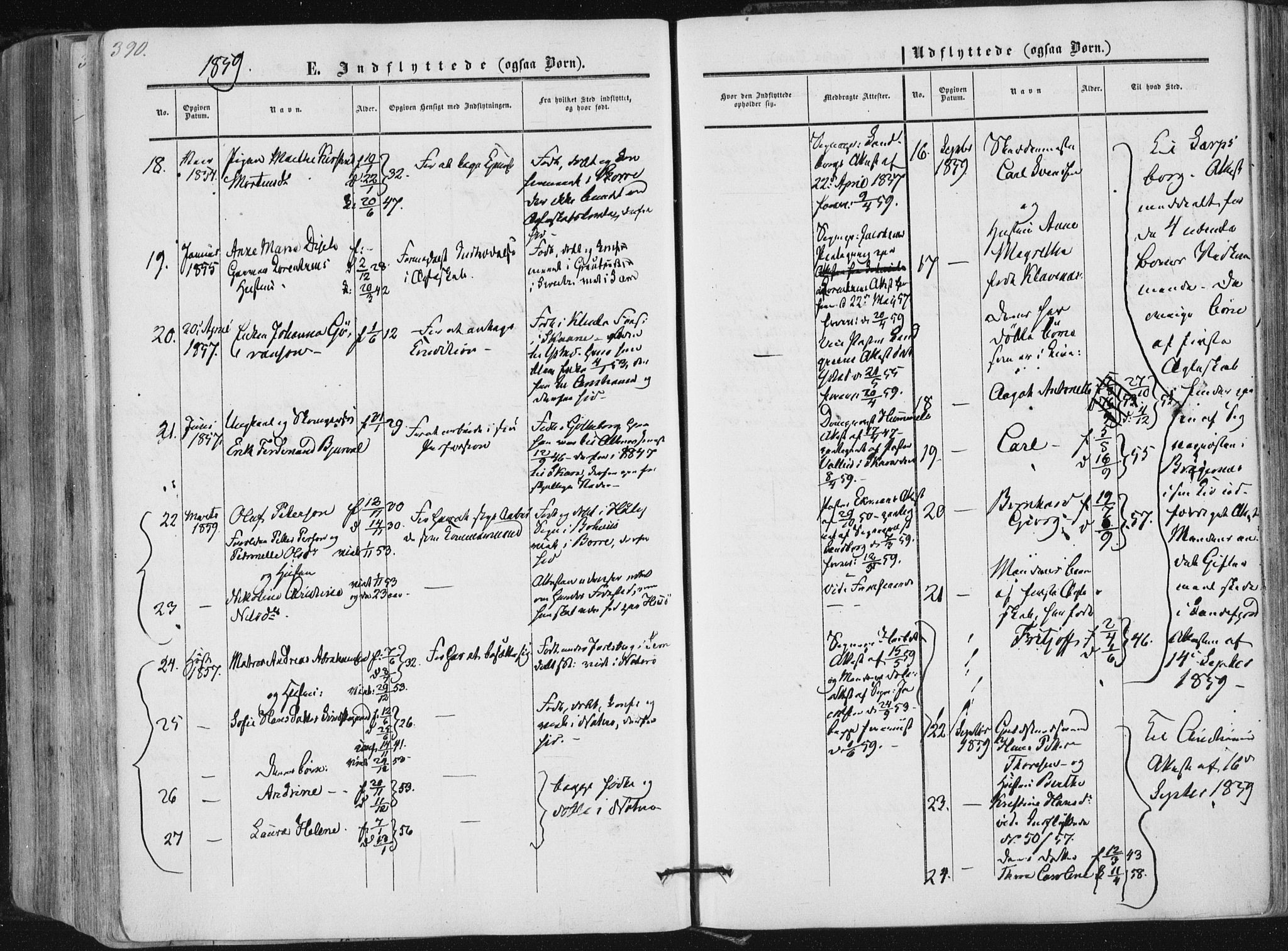 Tønsberg kirkebøker, AV/SAKO-A-330/F/Fa/L0008: Parish register (official) no. I 8, 1855-1864, p. 390