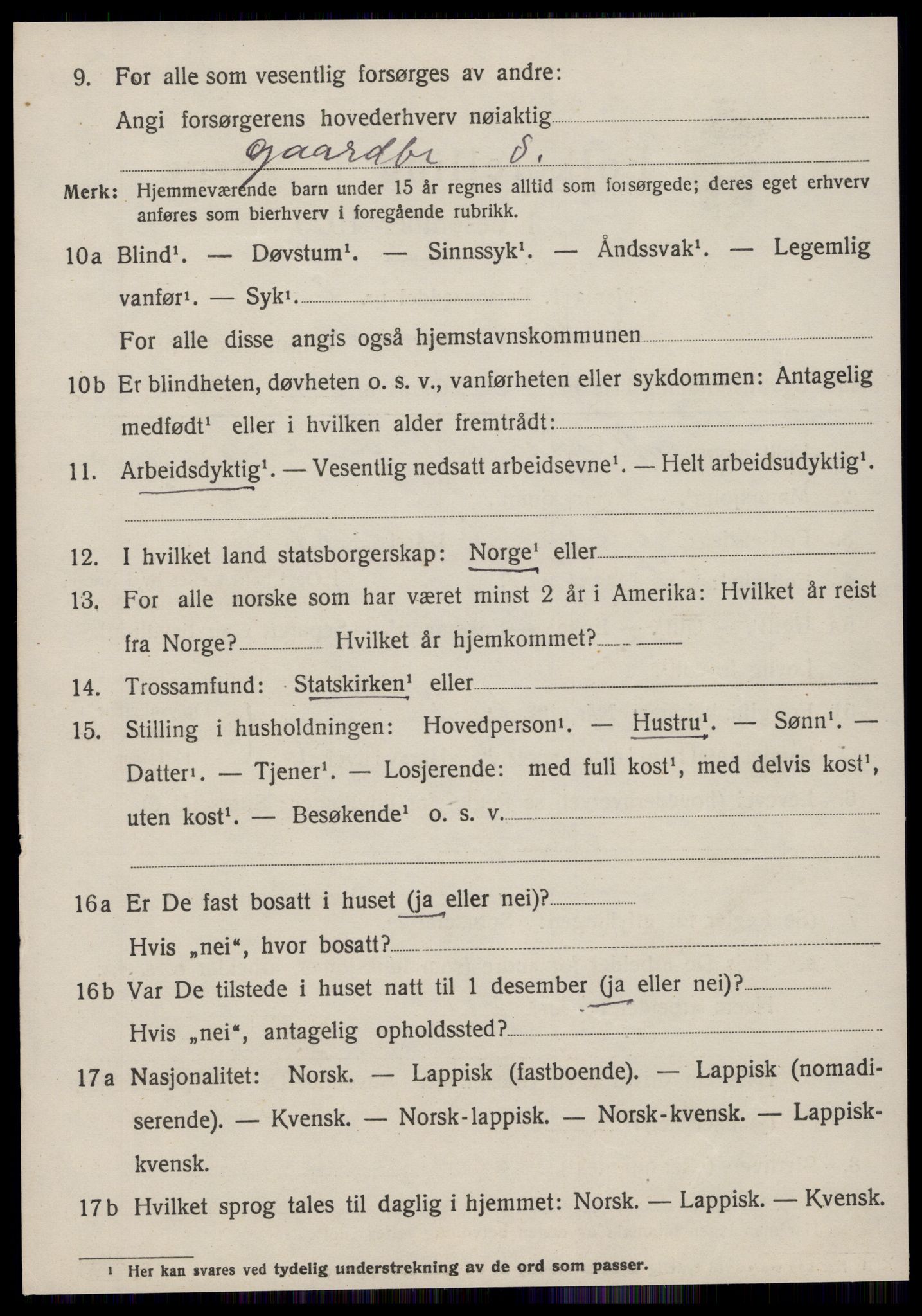 SAT, 1920 census for Fillan, 1920, p. 2341