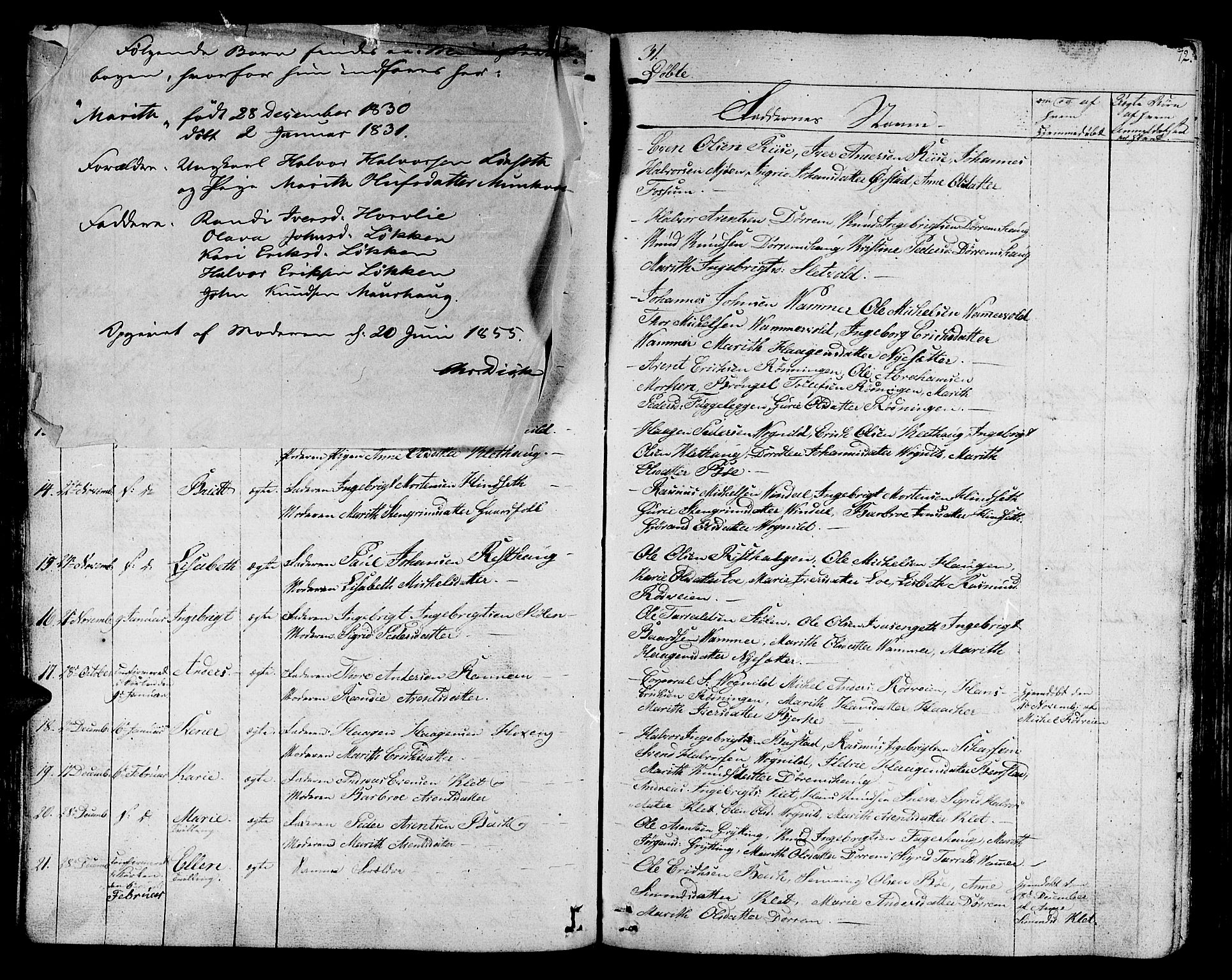 Ministerialprotokoller, klokkerbøker og fødselsregistre - Sør-Trøndelag, SAT/A-1456/678/L0897: Parish register (official) no. 678A06-07, 1821-1847, p. 72