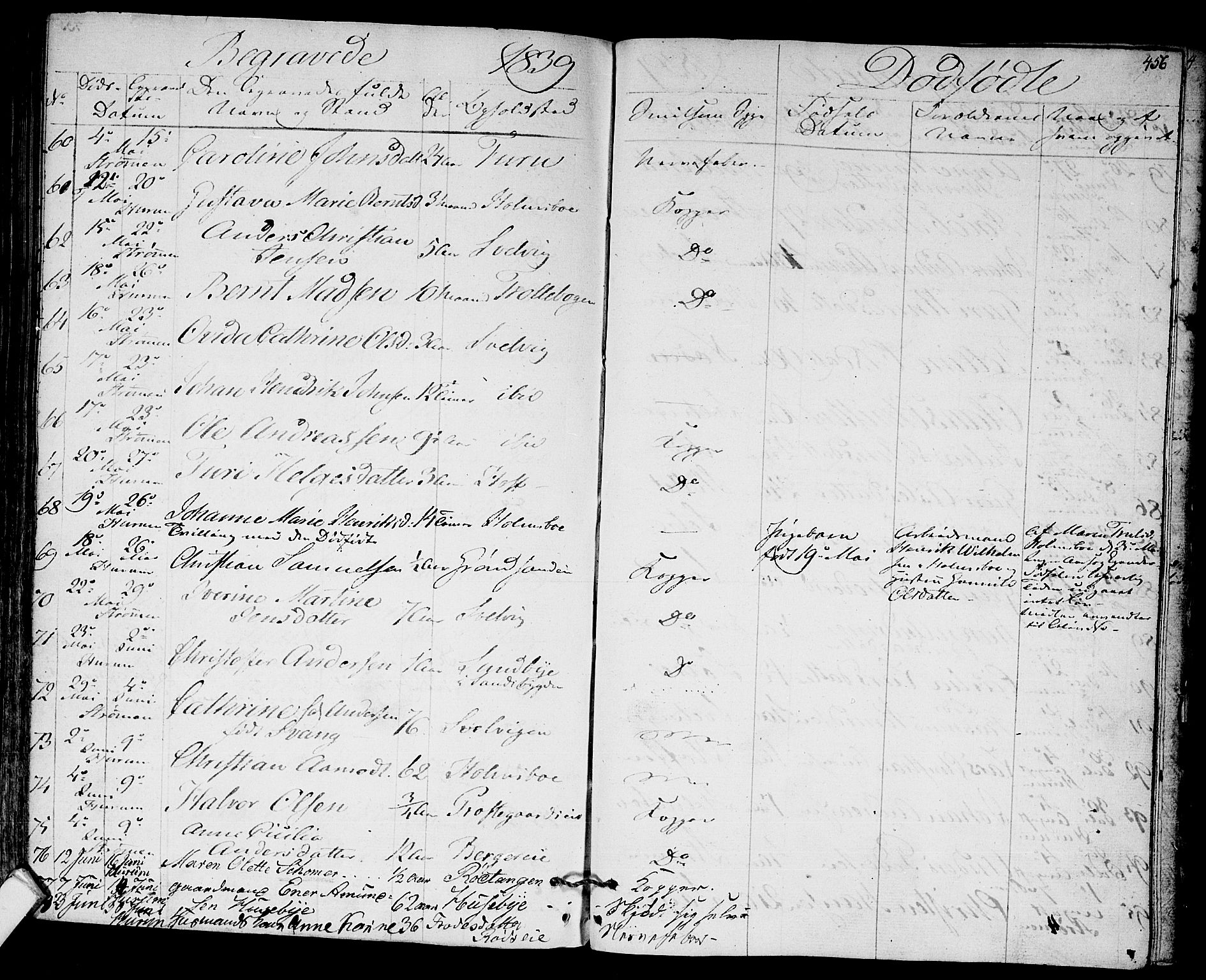 Hurum kirkebøker, AV/SAKO-A-229/F/Fa/L0010: Parish register (official) no. 10, 1827-1846, p. 456