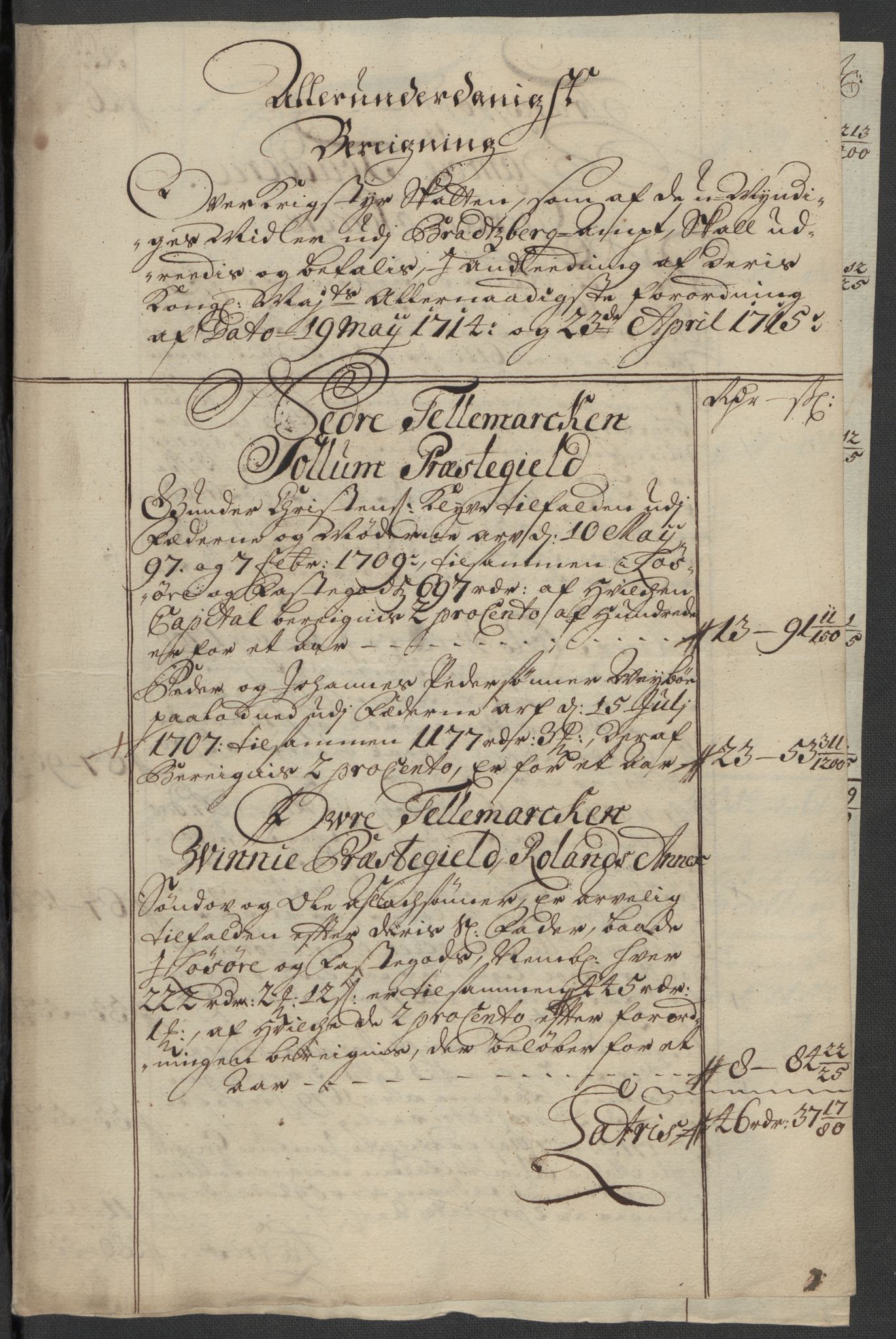Rentekammeret inntil 1814, Reviderte regnskaper, Fogderegnskap, AV/RA-EA-4092/R36/L2127: Fogderegnskap Øvre og Nedre Telemark og Bamble, 1715, p. 156