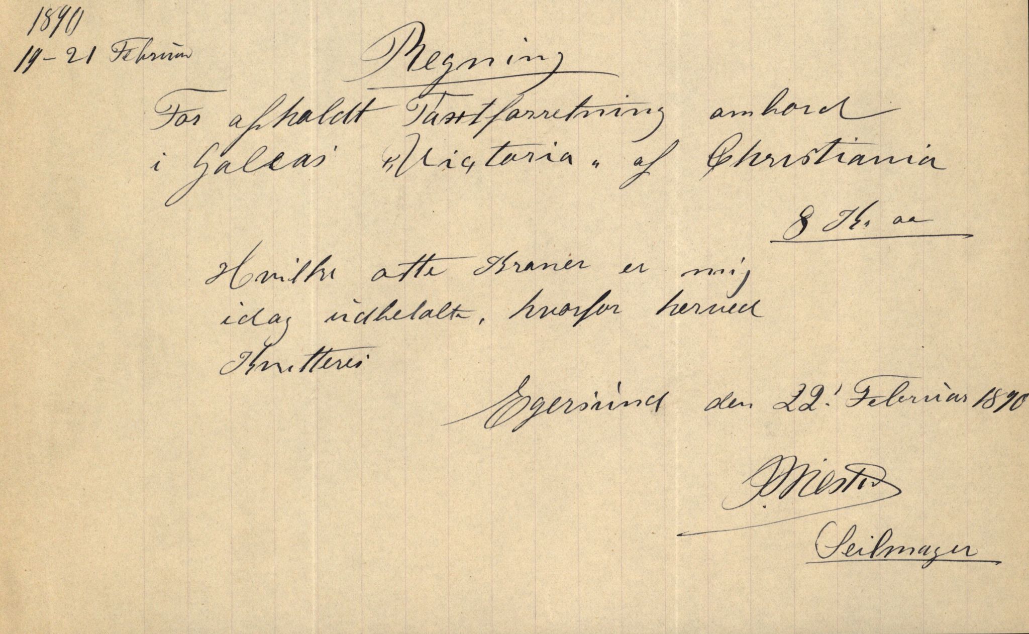 Pa 63 - Østlandske skibsassuranceforening, VEMU/A-1079/G/Ga/L0025/0002: Havaridokumenter / Victoria, St. Petersburg, Windsor, 1890, p. 28