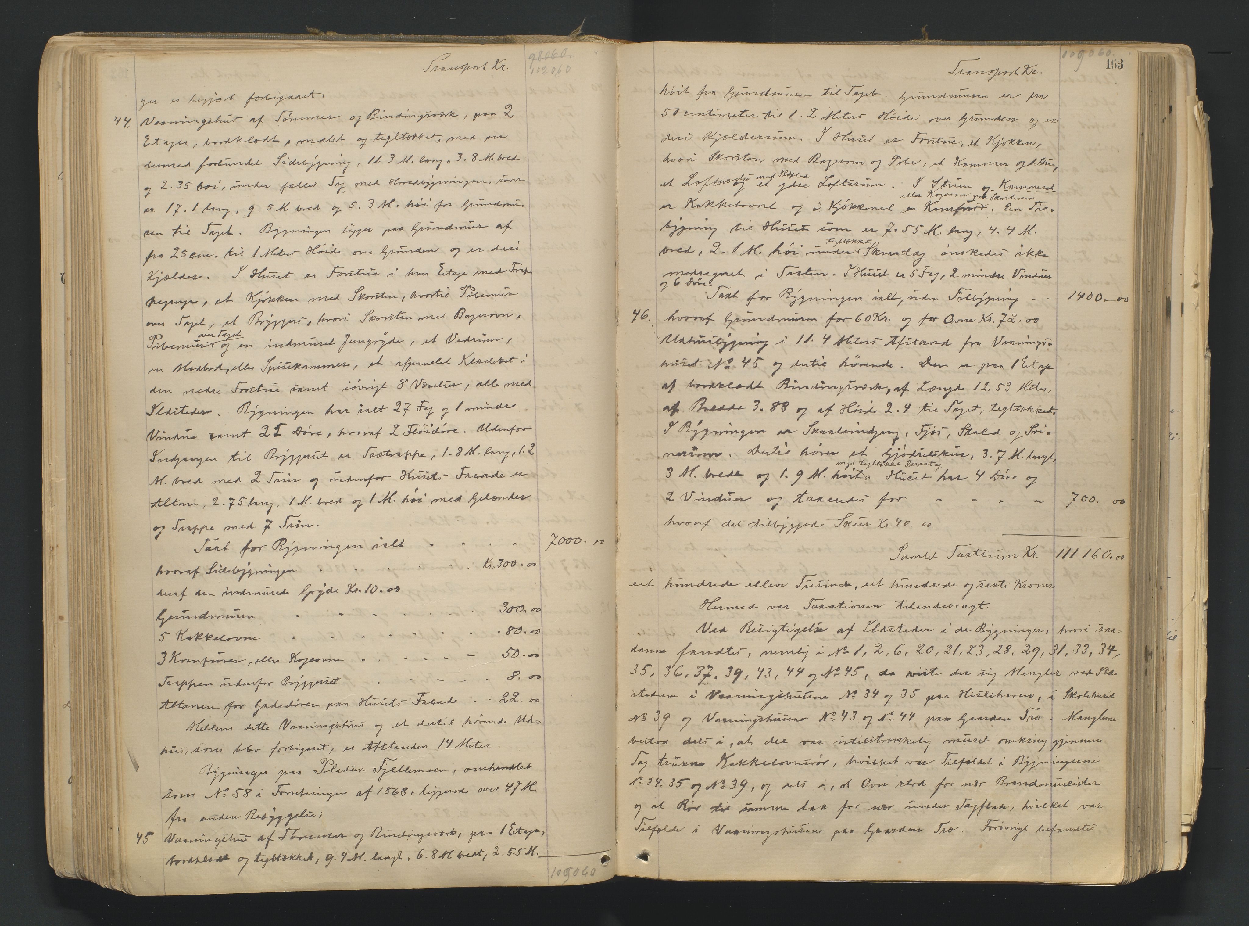 Norges Brannkasse Froland, AV/SAK-2241-0016/F/Fa/L0001: Branntakstprotokoll nr. 2, 1875-1948, p. 162b-163a