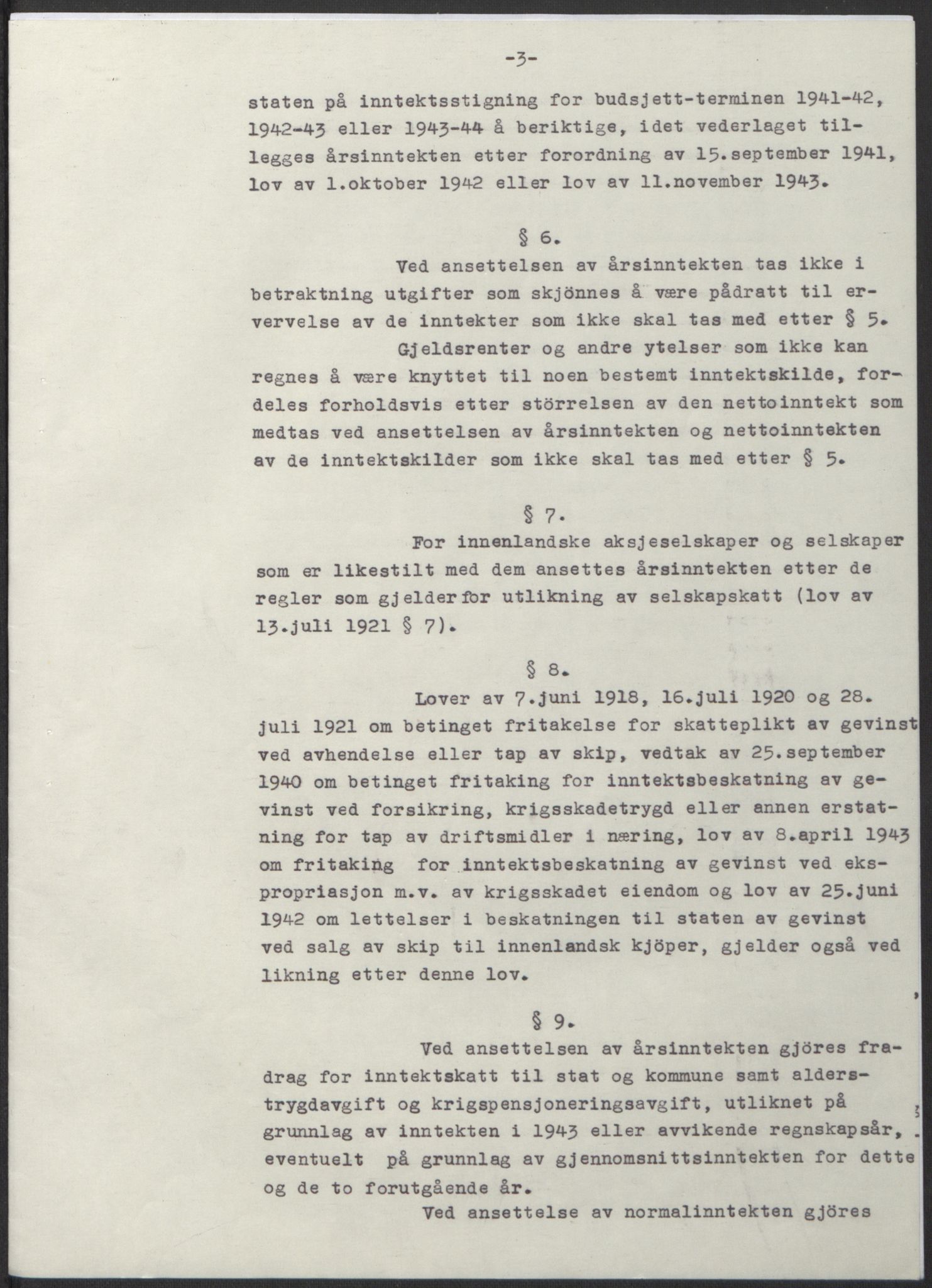 NS-administrasjonen 1940-1945 (Statsrådsekretariatet, de kommisariske statsråder mm), AV/RA-S-4279/D/Db/L0100: Lover, 1944, p. 538