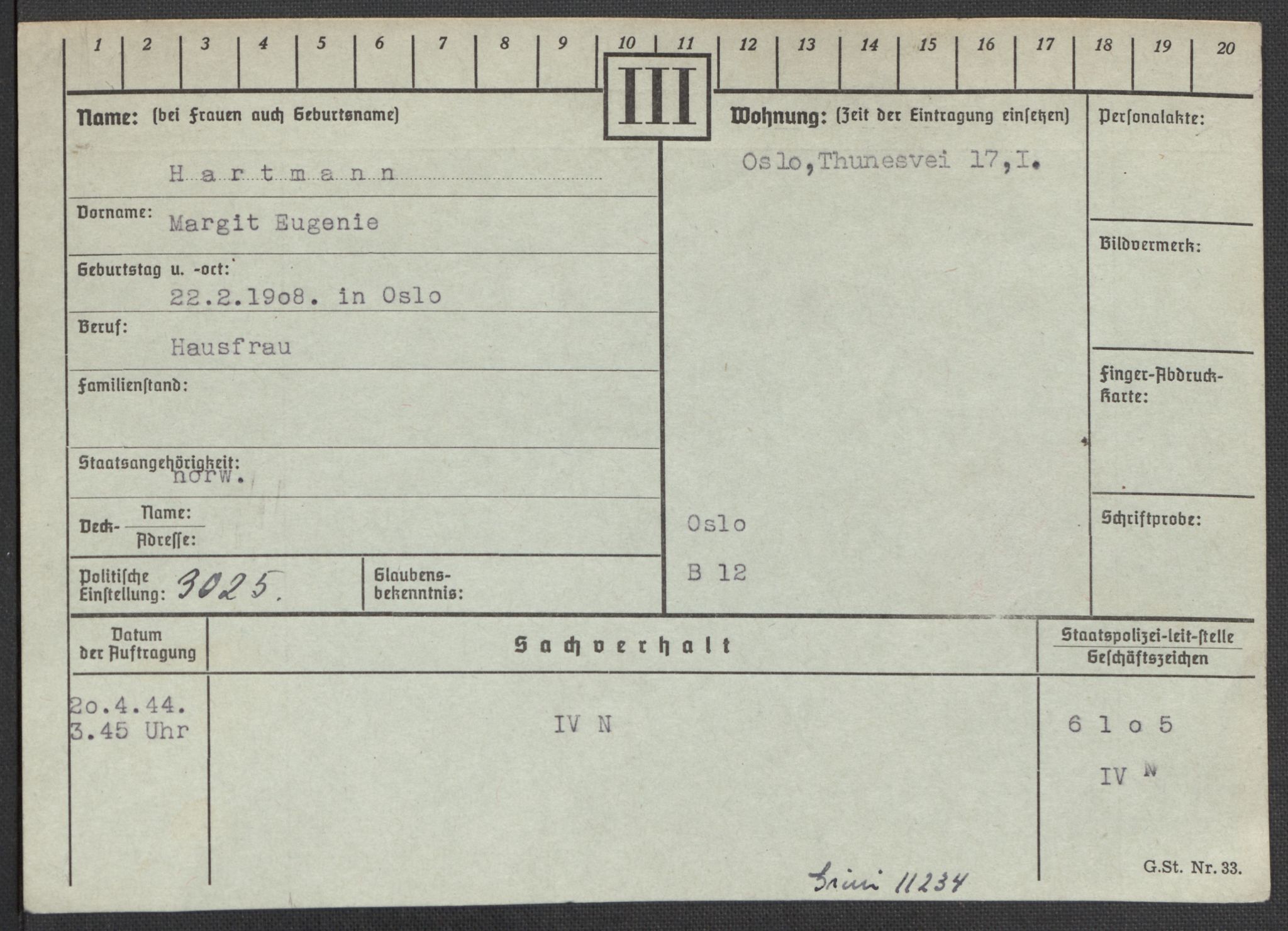 Befehlshaber der Sicherheitspolizei und des SD, AV/RA-RAFA-5969/E/Ea/Eaa/L0004: Register over norske fanger i Møllergata 19: Hal-Hæ, 1940-1945, p. 639