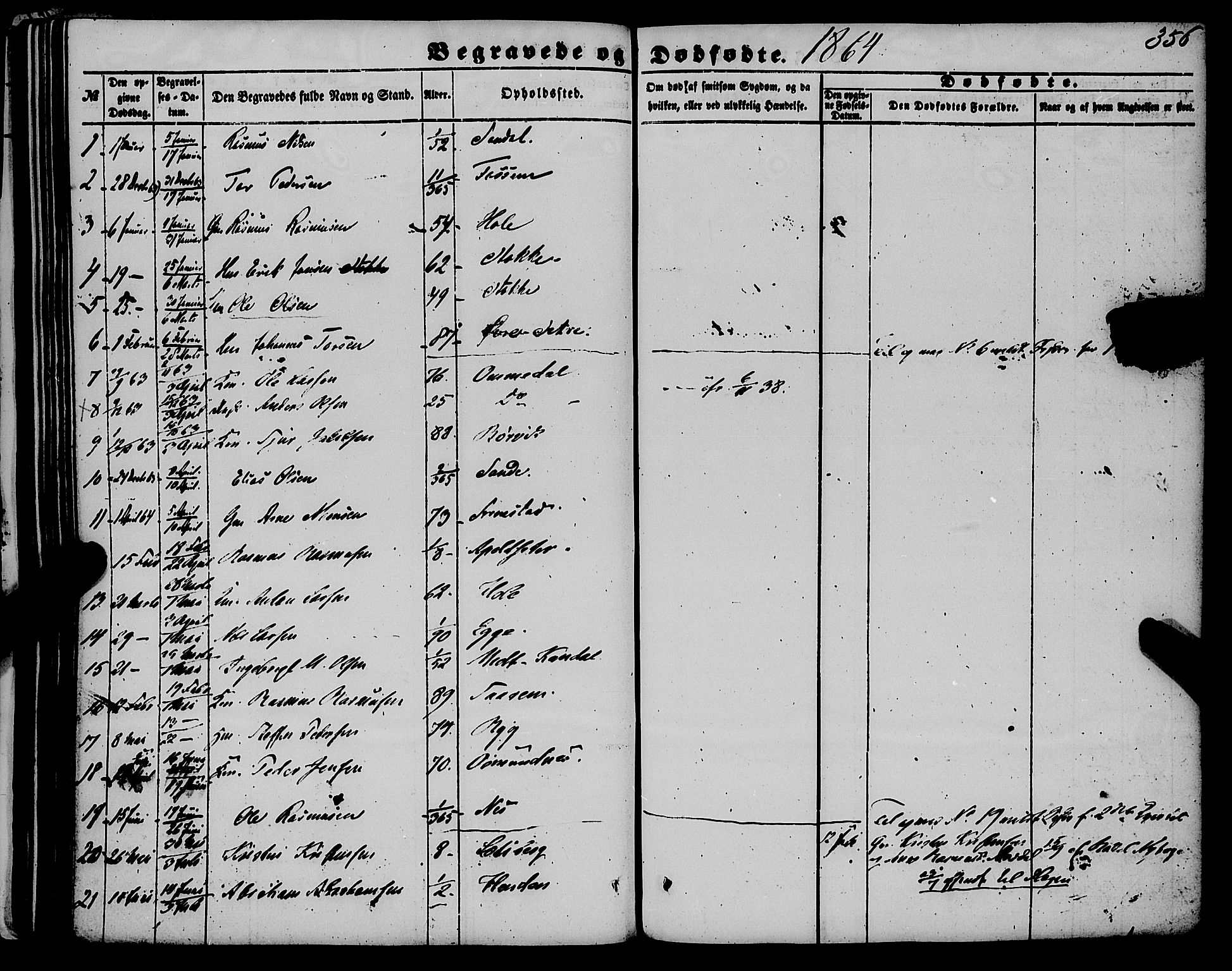 Gloppen sokneprestembete, AV/SAB-A-80101/H/Haa/Haaa/L0009: Parish register (official) no. A 9, 1855-1870, p. 356