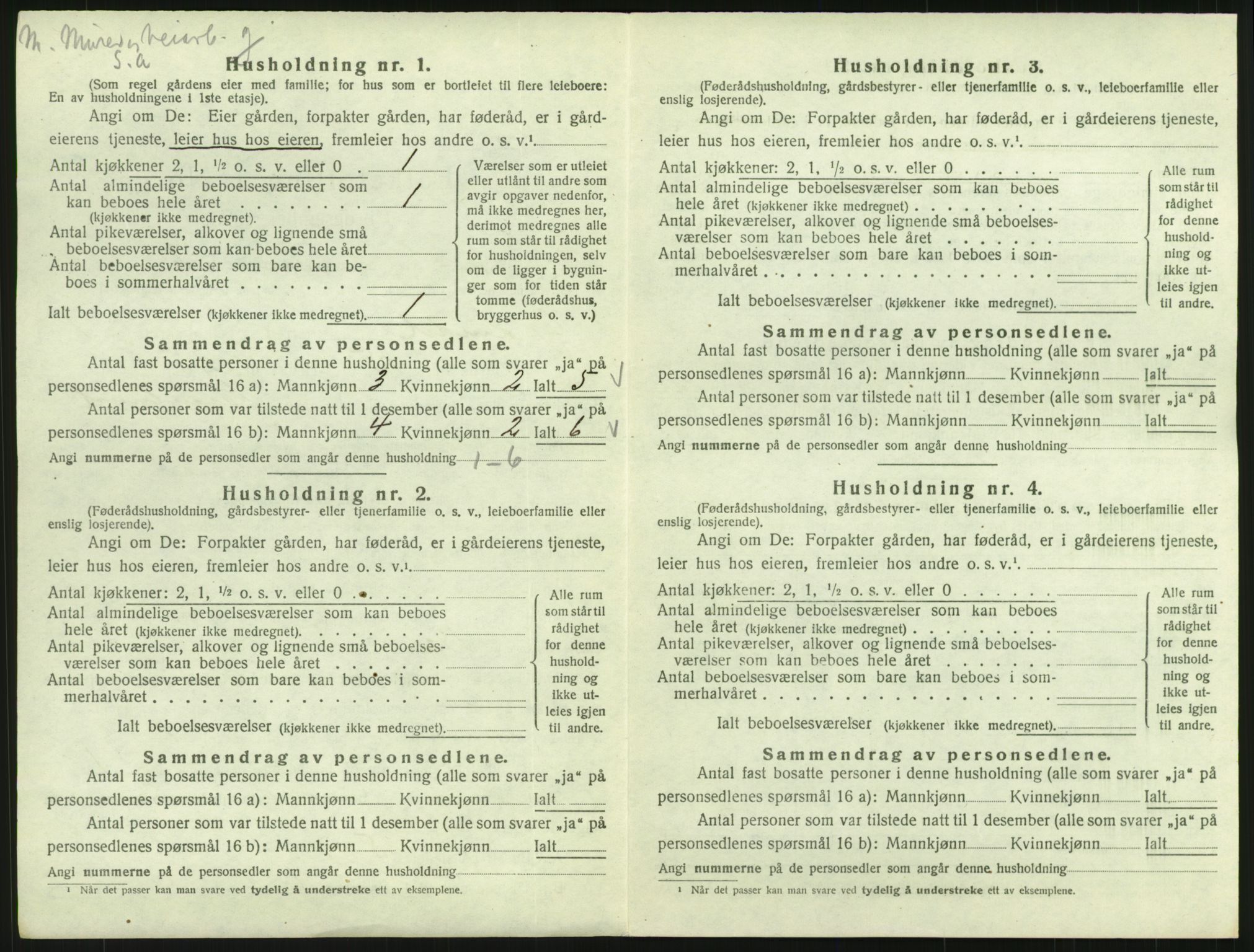 SAH, 1920 census for Ytre Rendal, 1920, p. 44