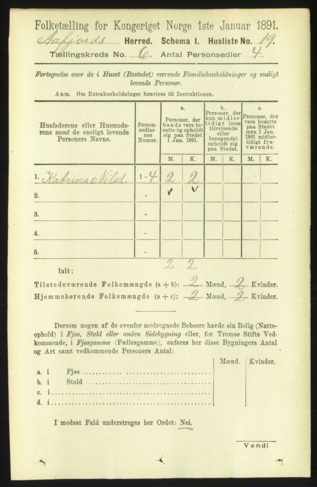 RA, 1891 census for 1630 Åfjord, 1891, p. 1457