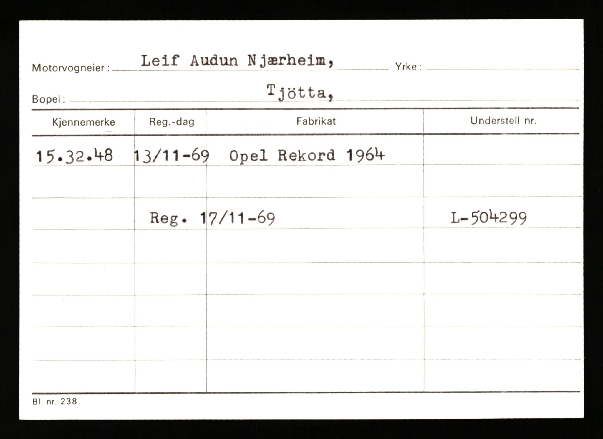 Stavanger trafikkstasjon, AV/SAST-A-101942/0/G/L0010: Registreringsnummer: 130000 - 239953, 1930-1971, p. 789