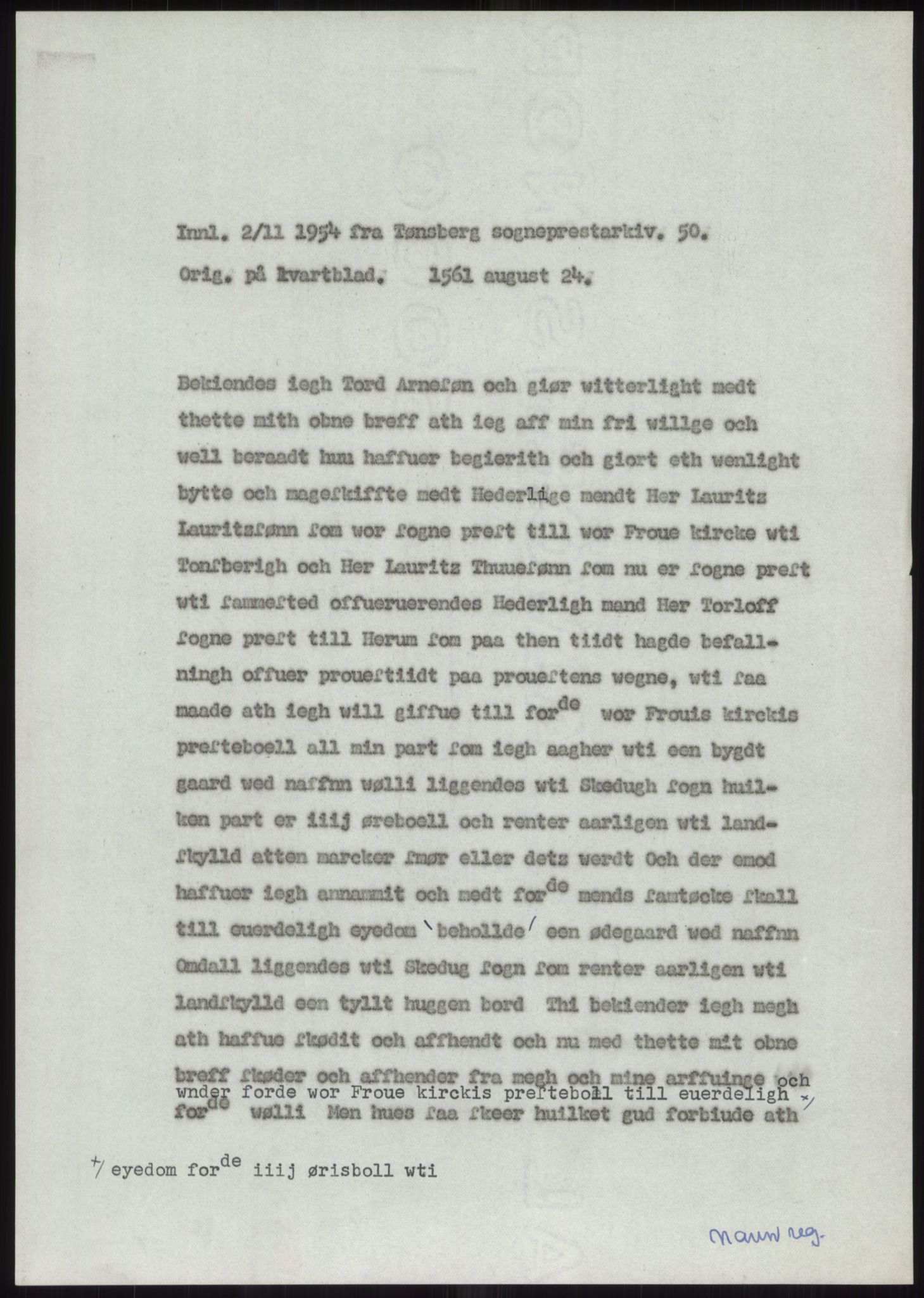 Samlinger til kildeutgivelse, Diplomavskriftsamlingen, RA/EA-4053/H/Ha, p. 1085
