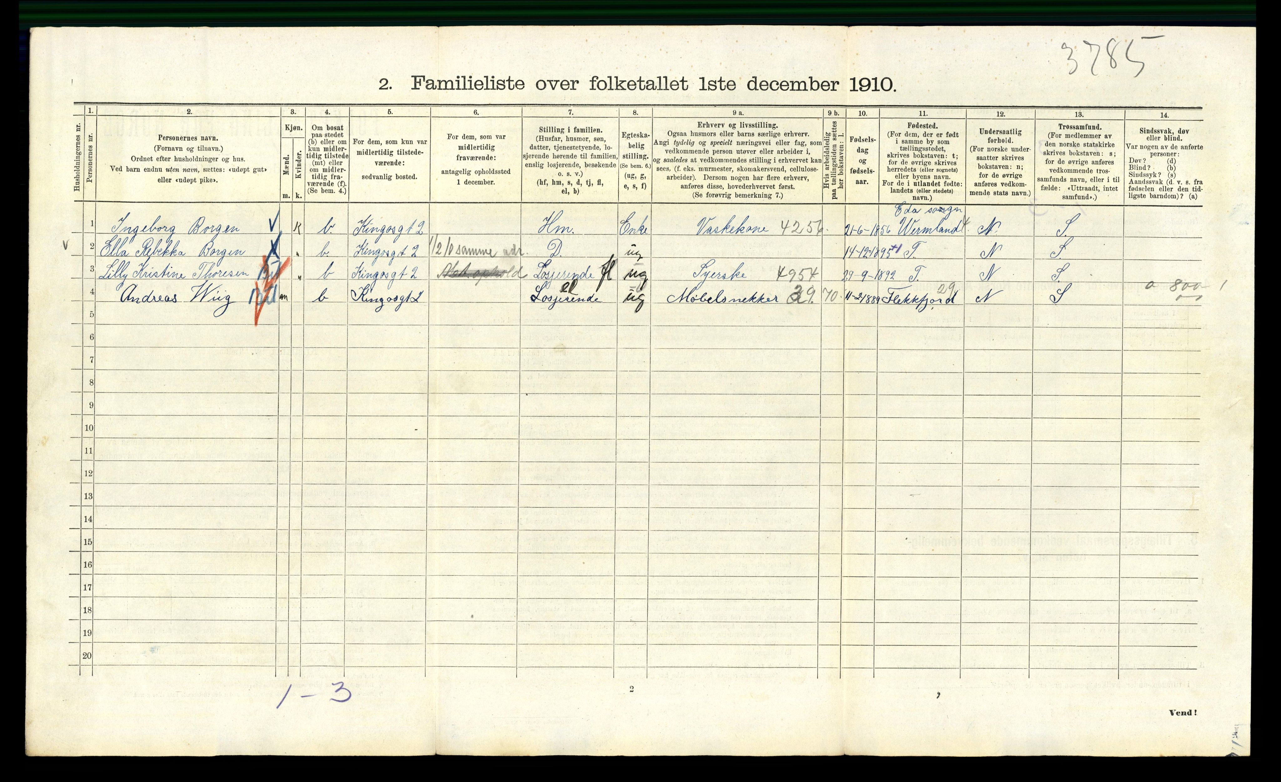 RA, 1910 census for Kristiania, 1910, p. 48150