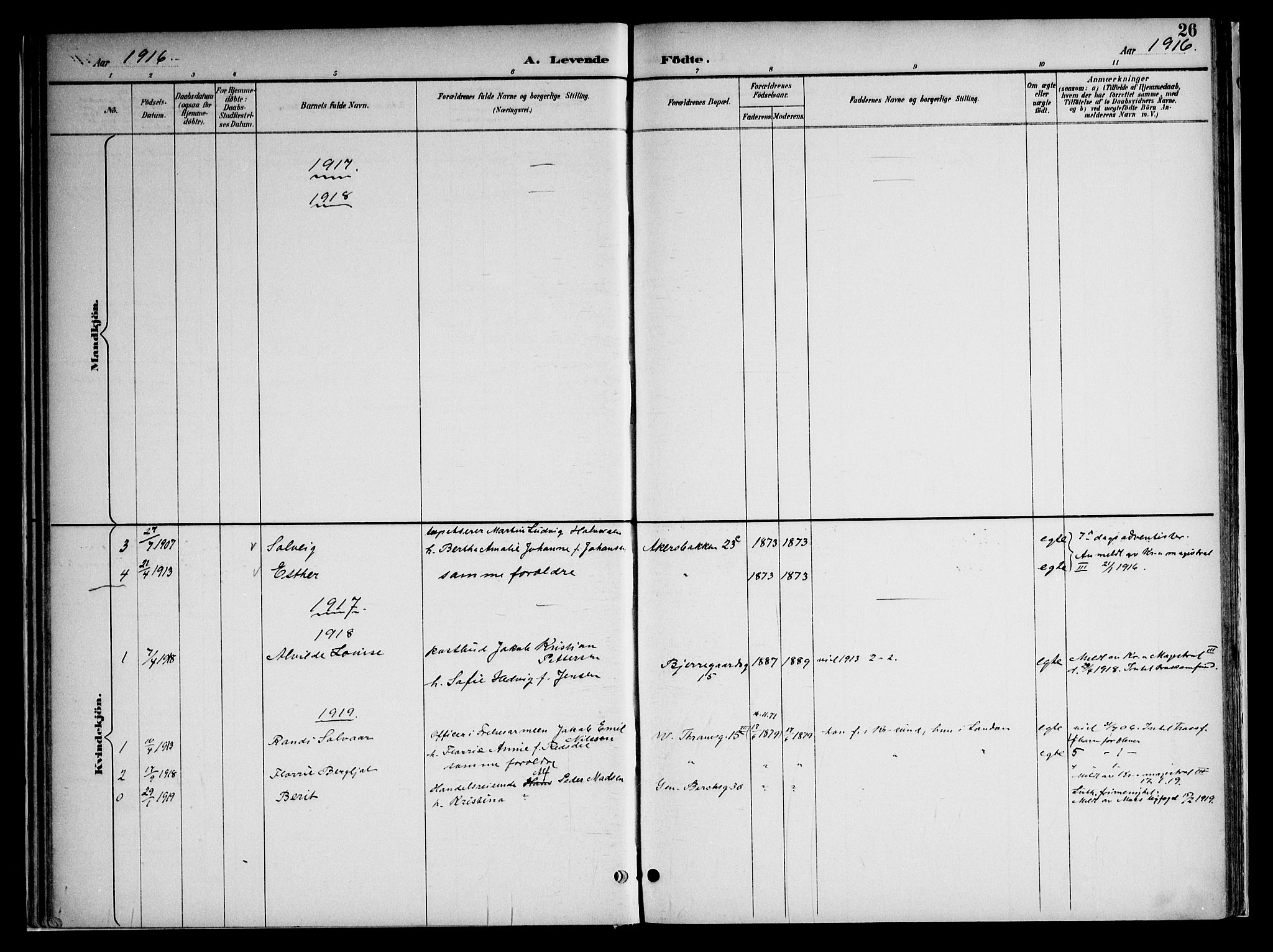 Gamle Aker prestekontor Kirkebøker, SAO/A-10617a/F/L0010: Parish register (official) no. 10, 1892-1960, p. 26