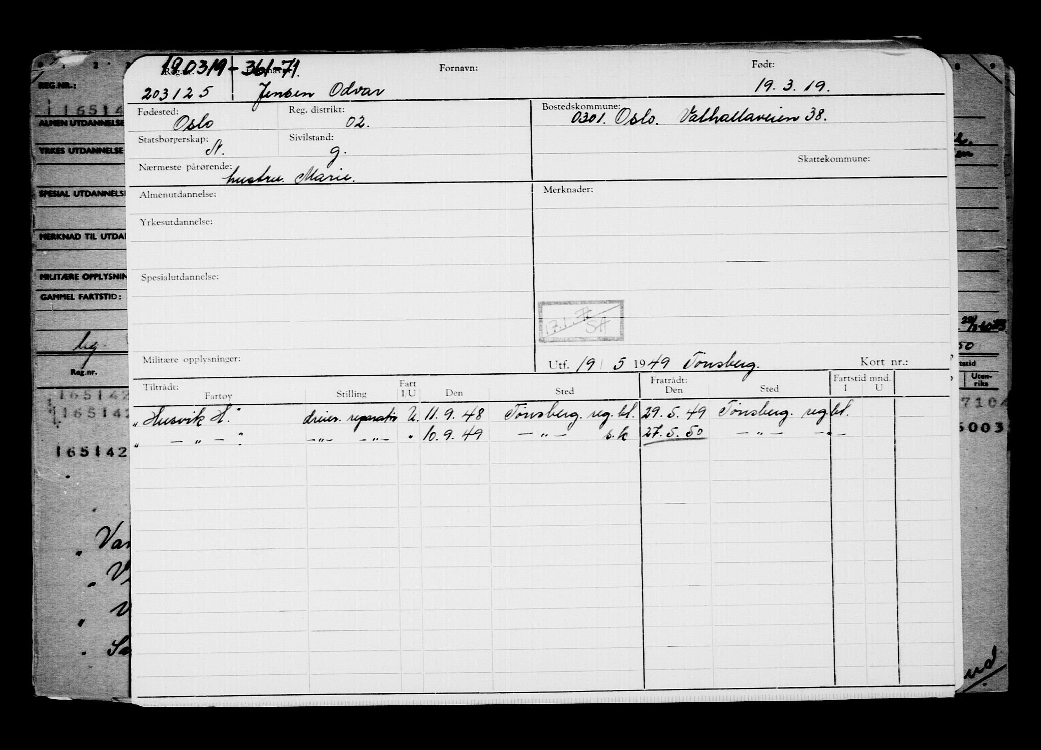 Direktoratet for sjømenn, AV/RA-S-3545/G/Gb/L0167: Hovedkort, 1919, p. 202