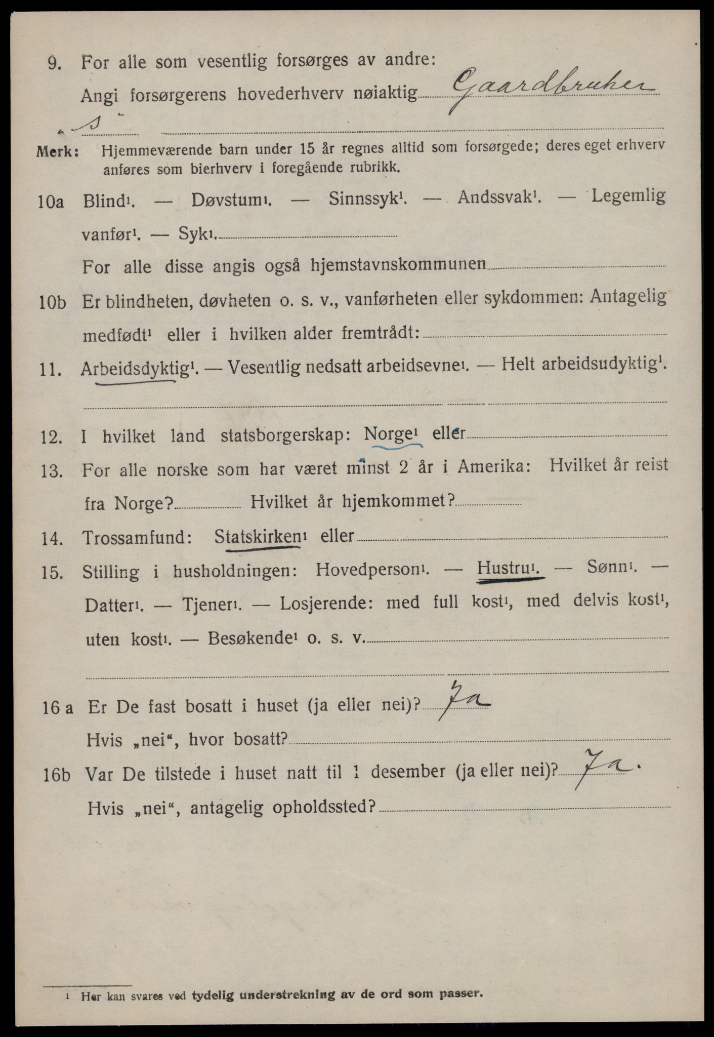 SAT, 1920 census for Nesset, 1920, p. 993