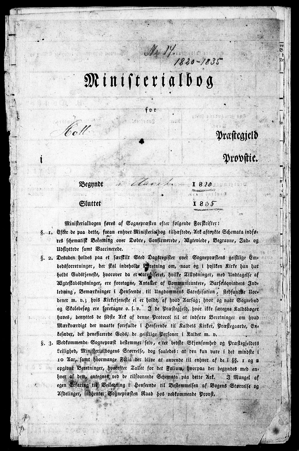 Holt sokneprestkontor, AV/SAK-1111-0021/F/Fa/L0006: Parish register (official) no. A 6, 1820-1835