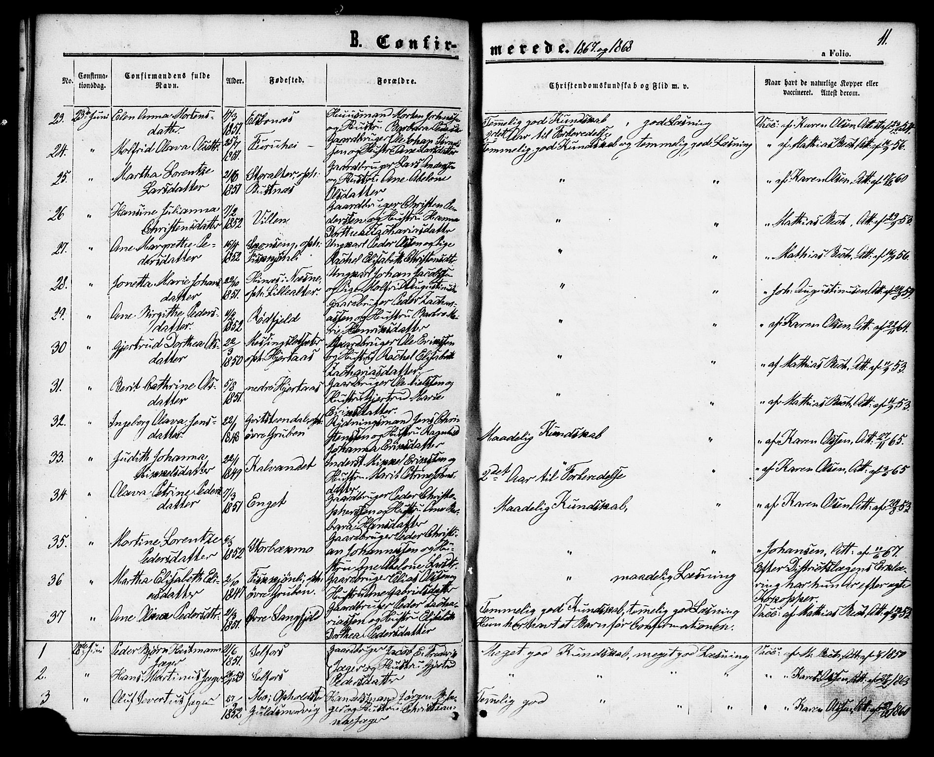Ministerialprotokoller, klokkerbøker og fødselsregistre - Nordland, SAT/A-1459/827/L0394: Parish register (official) no. 827A06, 1865-1886, p. 11