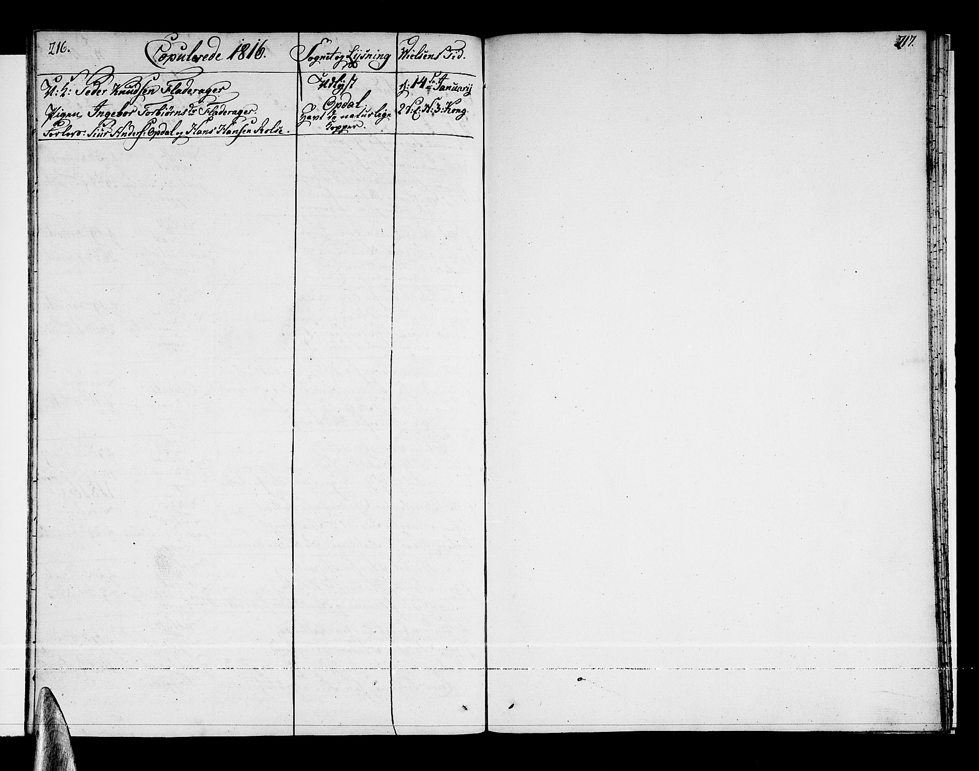 Tysnes sokneprestembete, AV/SAB-A-78601/H/Haa: Parish register (official) no. A 6, 1804-1816, p. 216-217