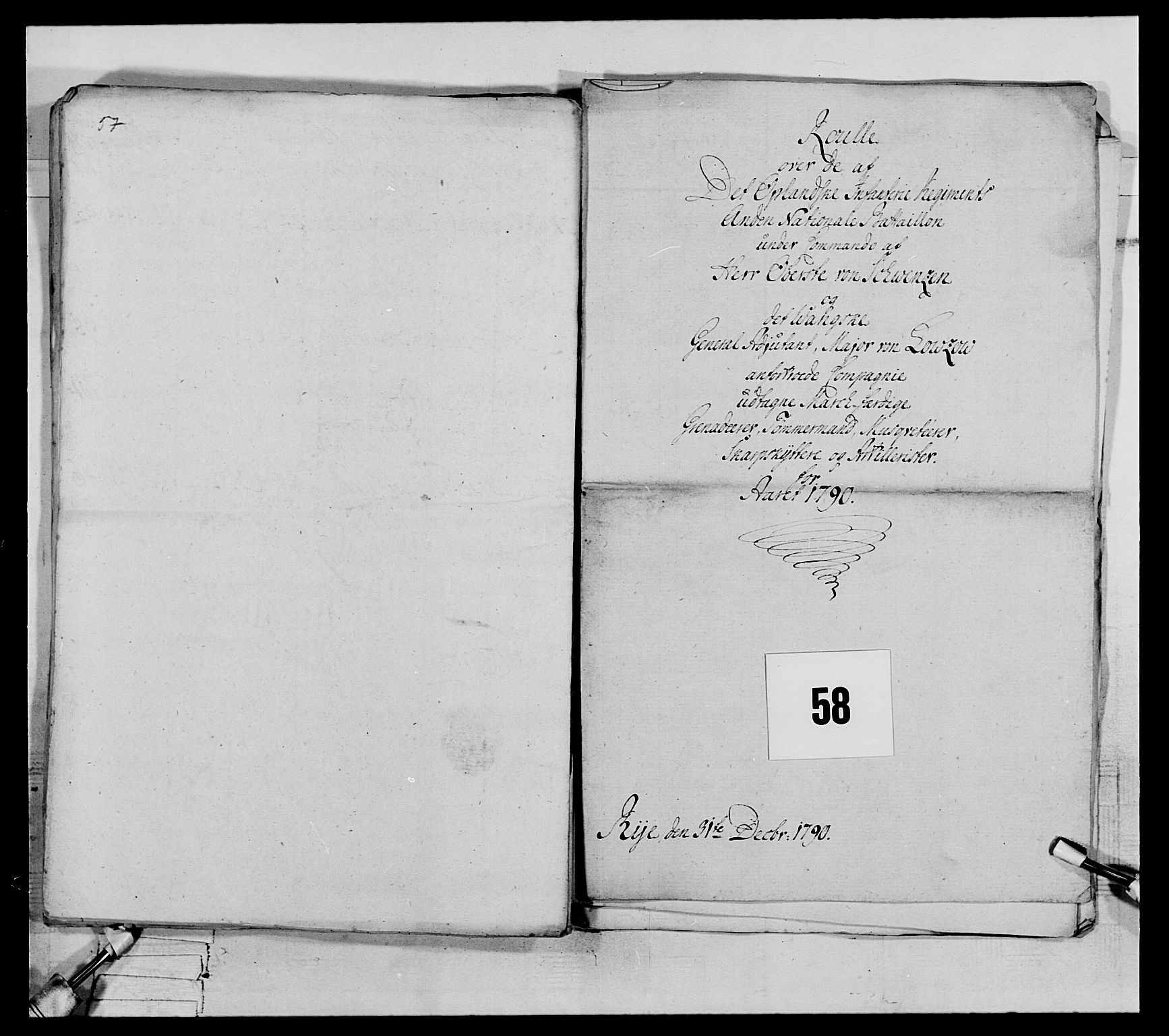 Generalitets- og kommissariatskollegiet, Det kongelige norske kommissariatskollegium, AV/RA-EA-5420/E/Eh/L0067: Opplandske nasjonale infanteriregiment, 1789-1797, p. 335