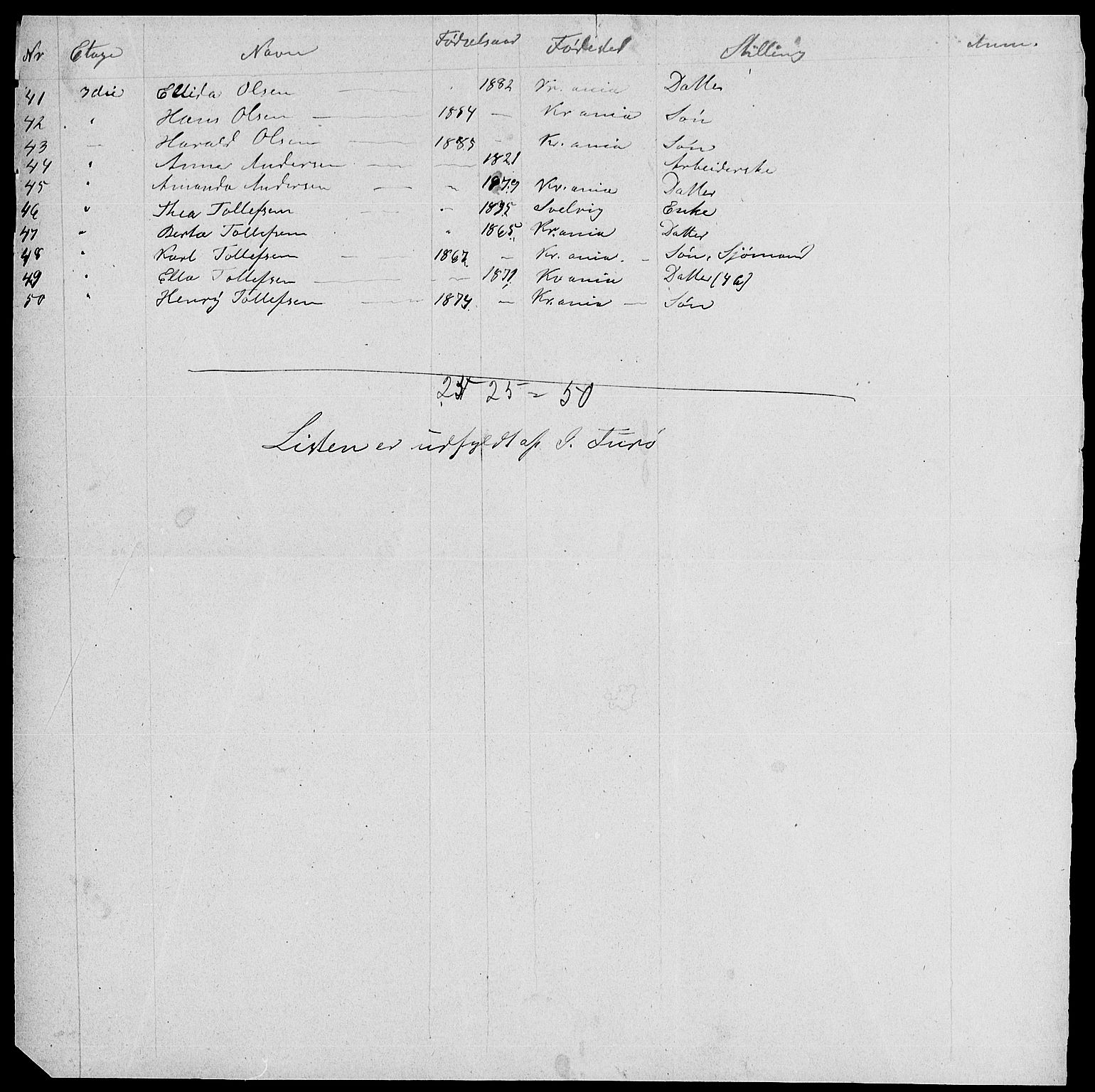 RA, 1885 census for 0301 Kristiania, 1885, p. 3715