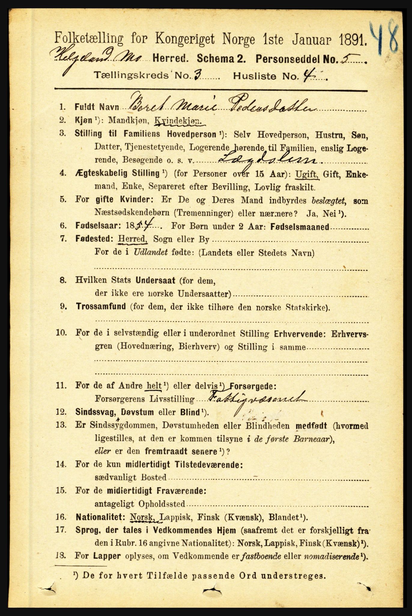 RA, 1891 census for 1833 Mo, 1891, p. 1368