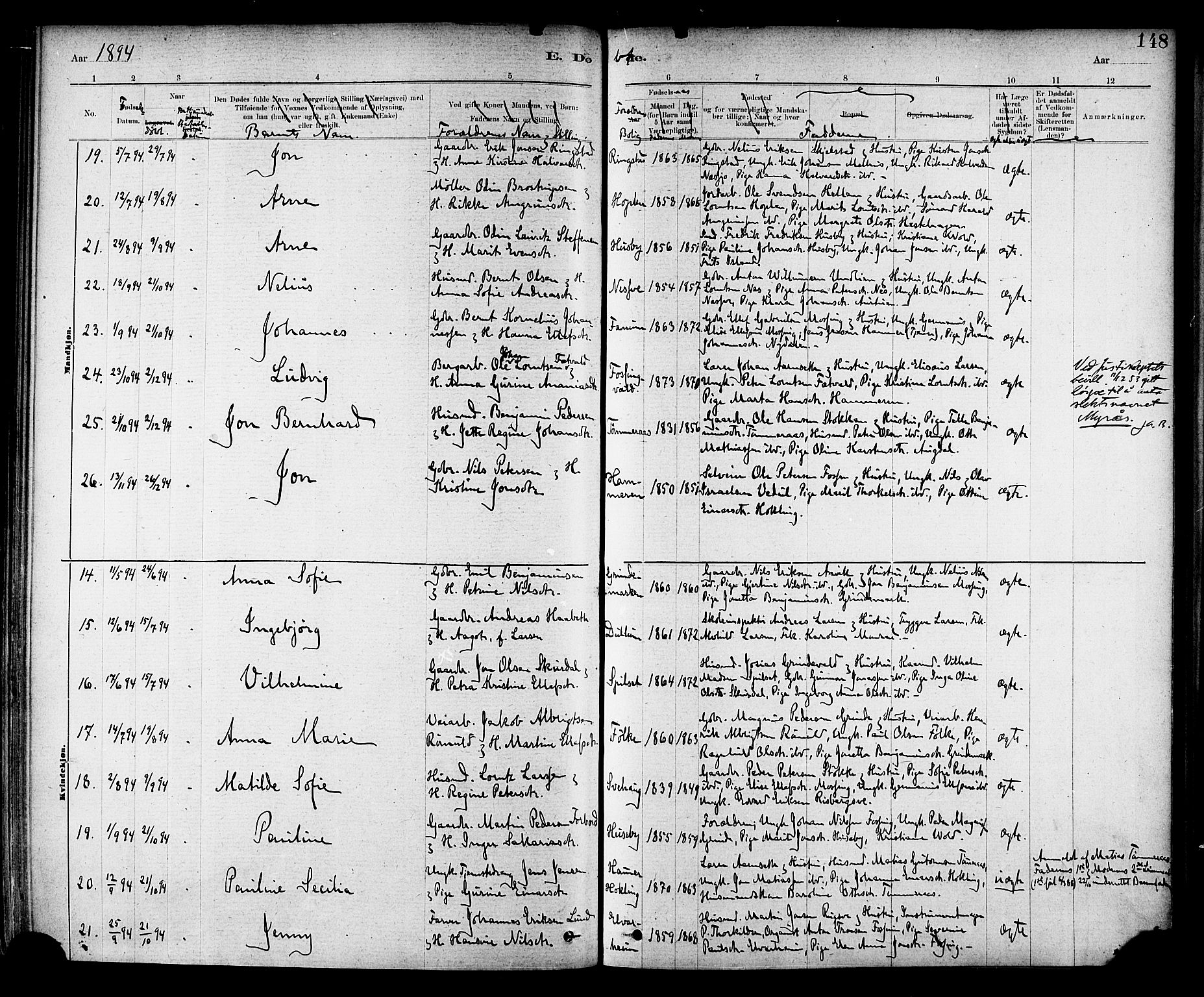 Ministerialprotokoller, klokkerbøker og fødselsregistre - Nord-Trøndelag, SAT/A-1458/714/L0130: Parish register (official) no. 714A01, 1878-1895, p. 148