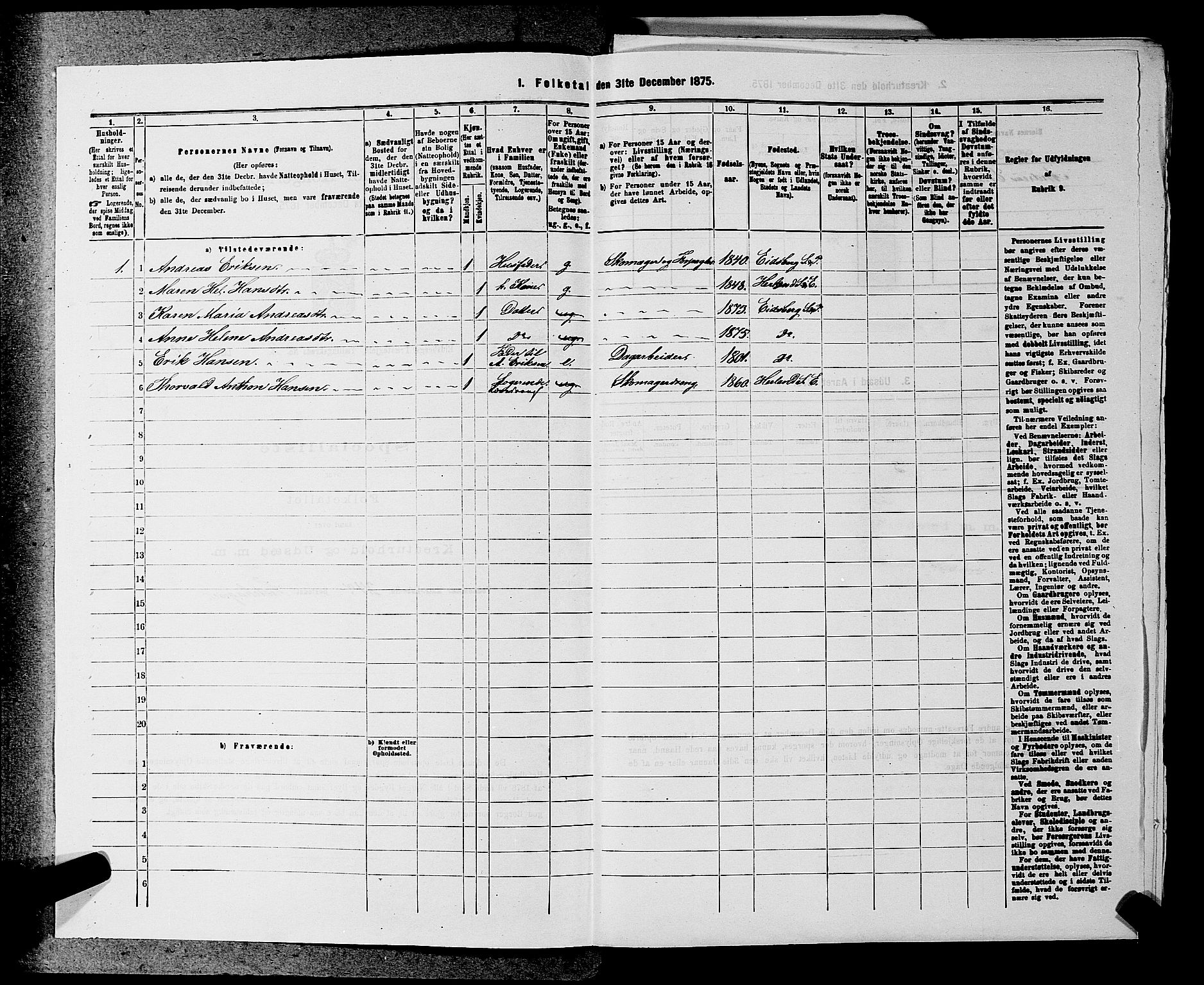 RA, 1875 census for 0125P Eidsberg, 1875, p. 242