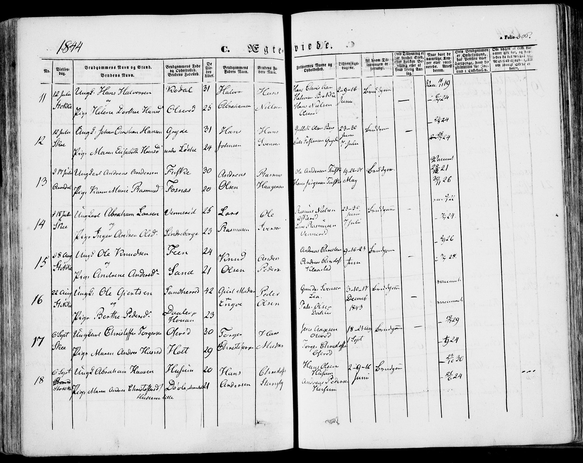 Stokke kirkebøker, AV/SAKO-A-320/F/Fa/L0007: Parish register (official) no. I 7, 1844-1857, p. 306