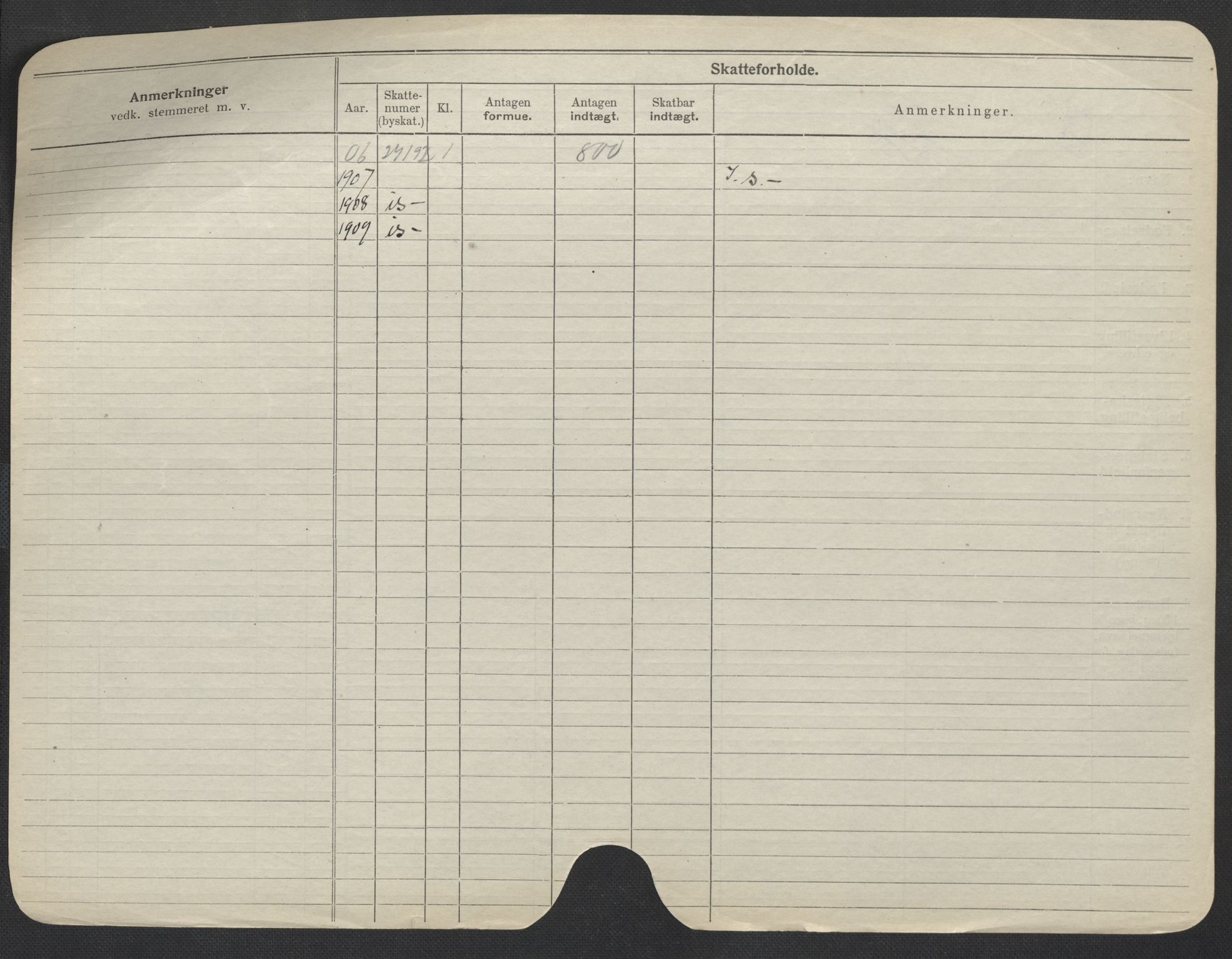 Oslo folkeregister, Registerkort, SAO/A-11715/F/Fa/Fac/L0008: Menn, 1906-1914, p. 727b