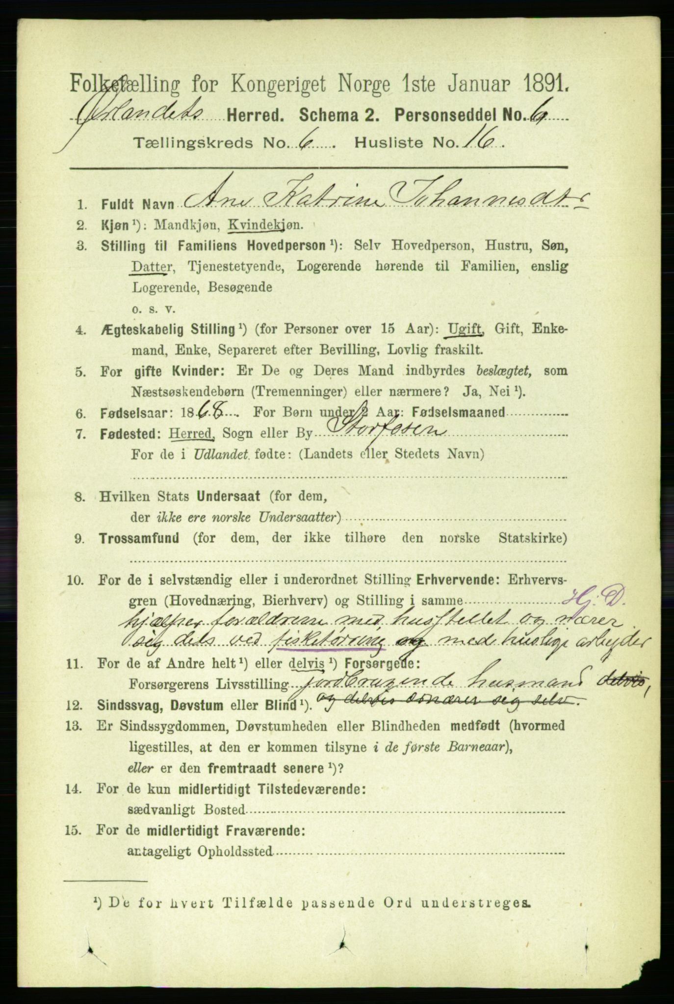 RA, 1891 census for 1621 Ørland, 1891, p. 1944