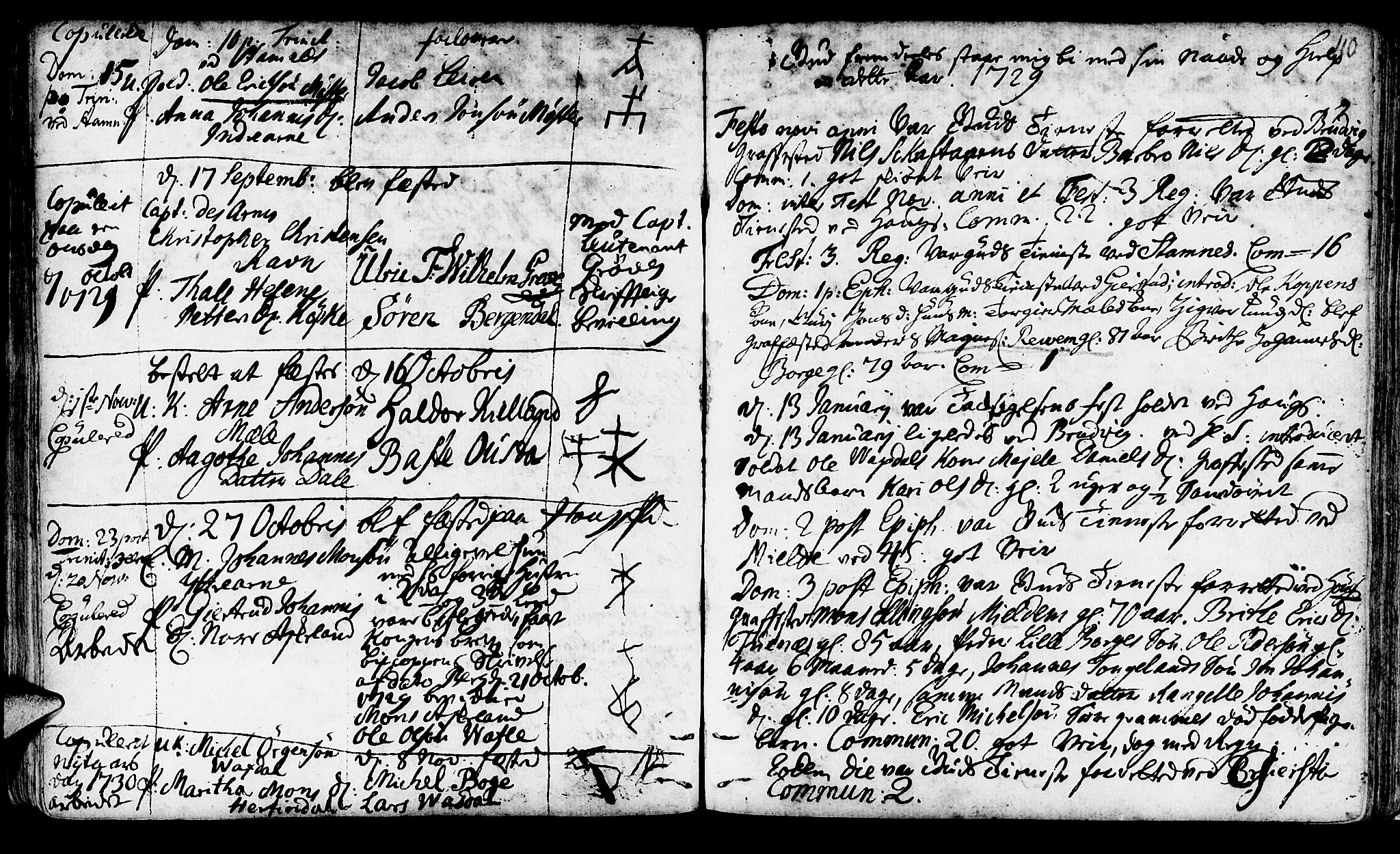 Haus sokneprestembete, AV/SAB-A-75601/H/Haa: Parish register (official) no. A 4, 1723-1733, p. 110