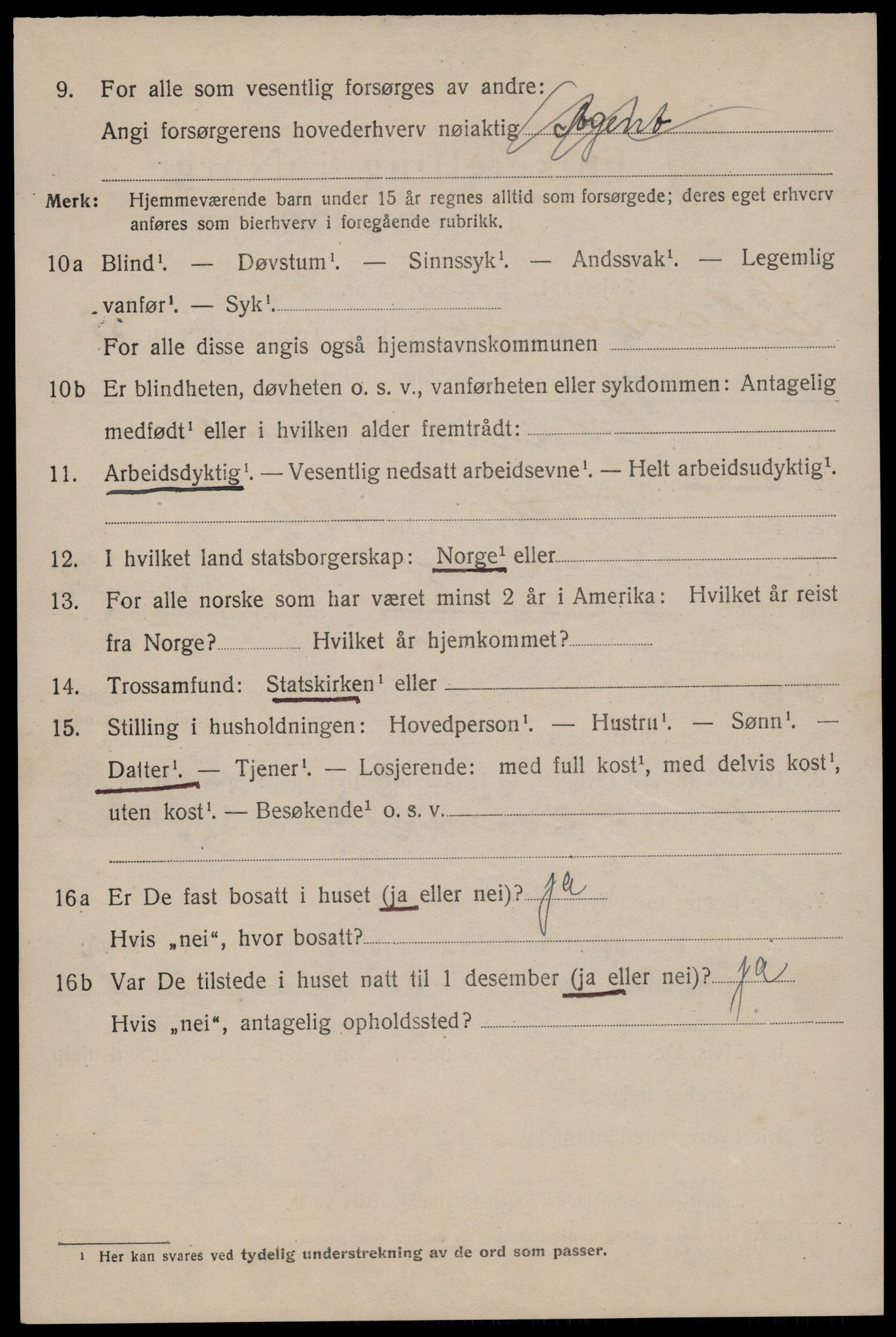 SAST, 1920 census for Stavanger, 1920, p. 94739