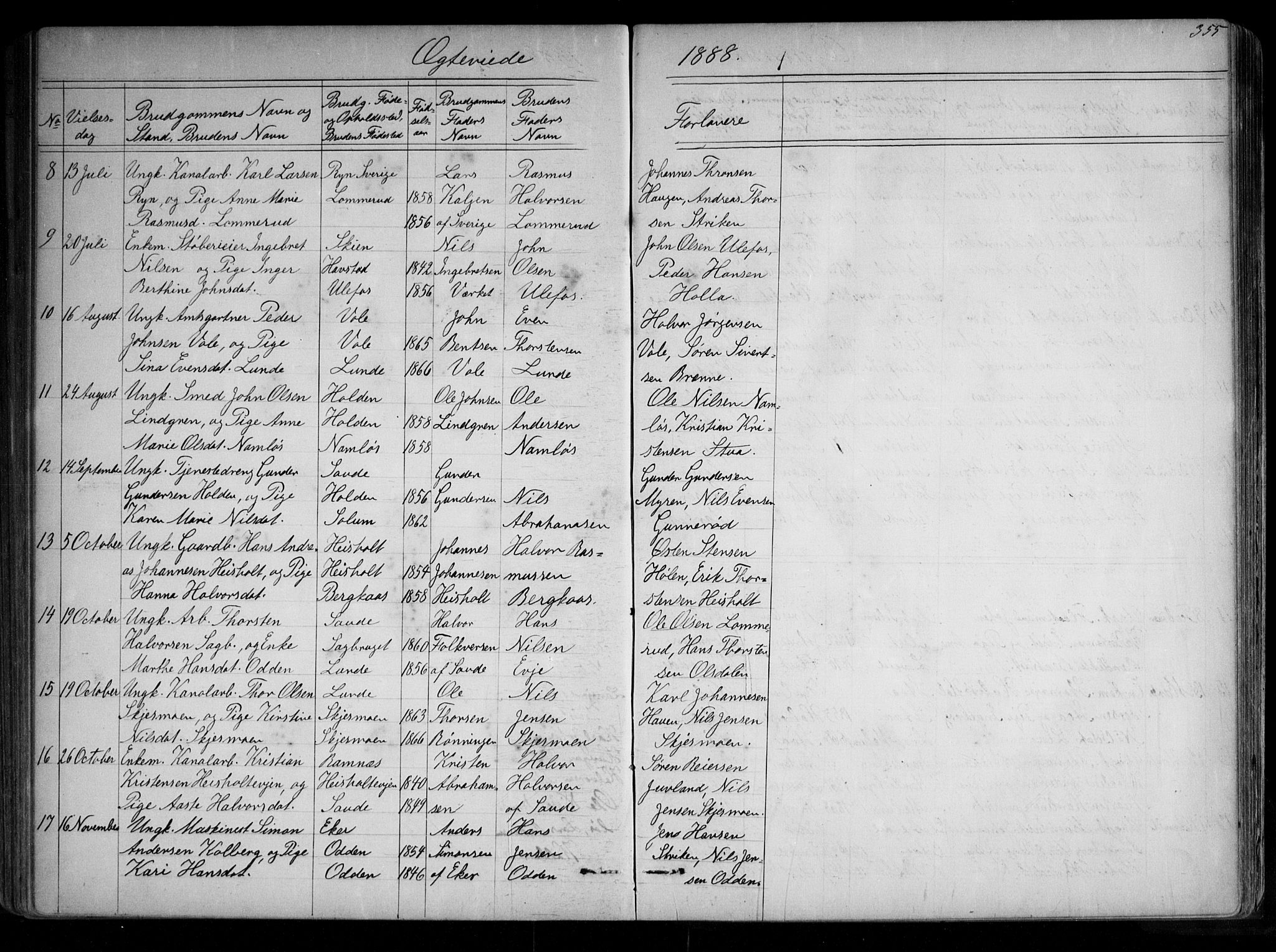 Holla kirkebøker, AV/SAKO-A-272/G/Ga/L0004: Parish register (copy) no. I 4, 1867-1890, p. 355