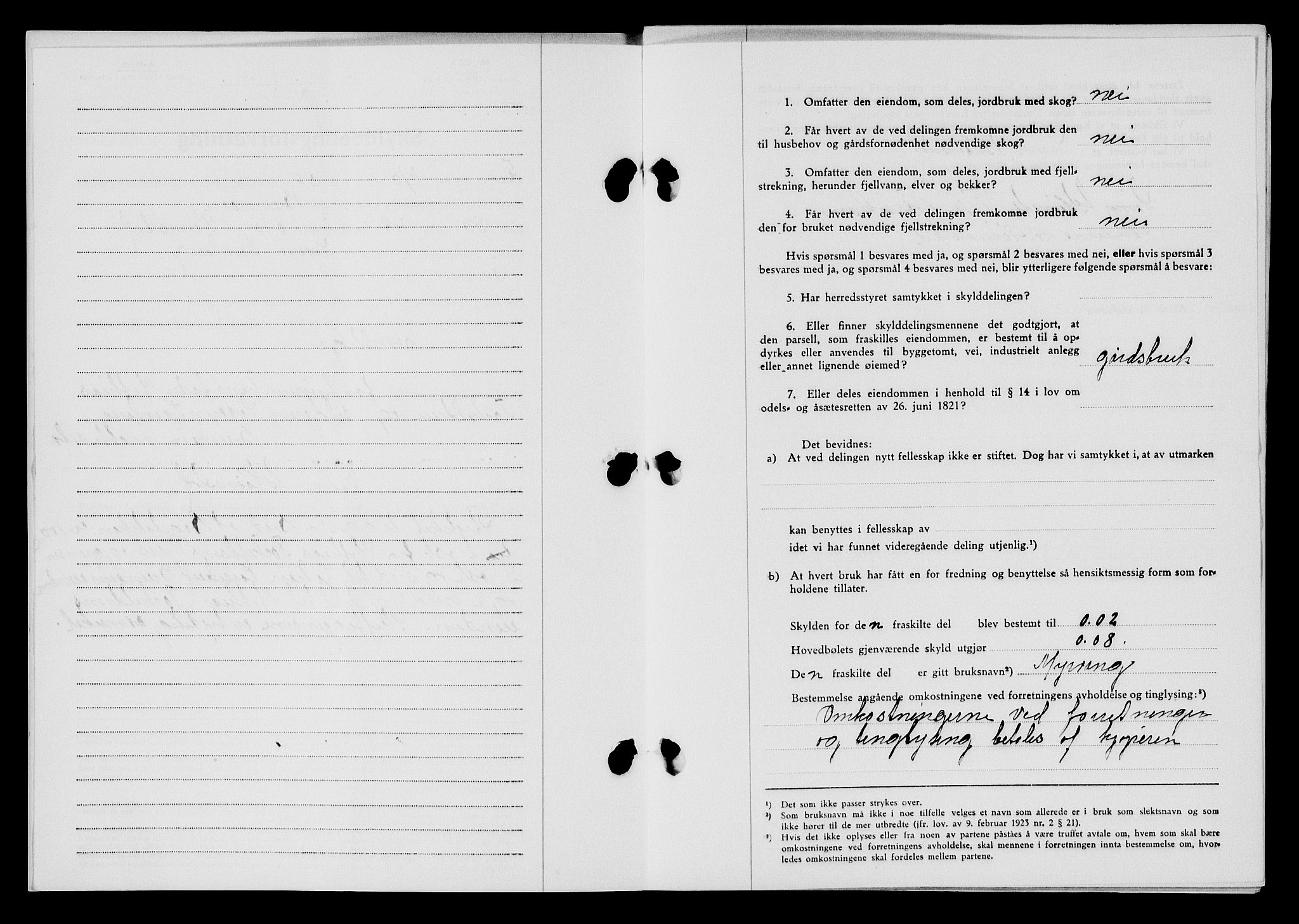 Flekkefjord sorenskriveri, SAK/1221-0001/G/Gb/Gba/L0060: Mortgage book no. A-8, 1945-1946, Diary no: : 439/1946