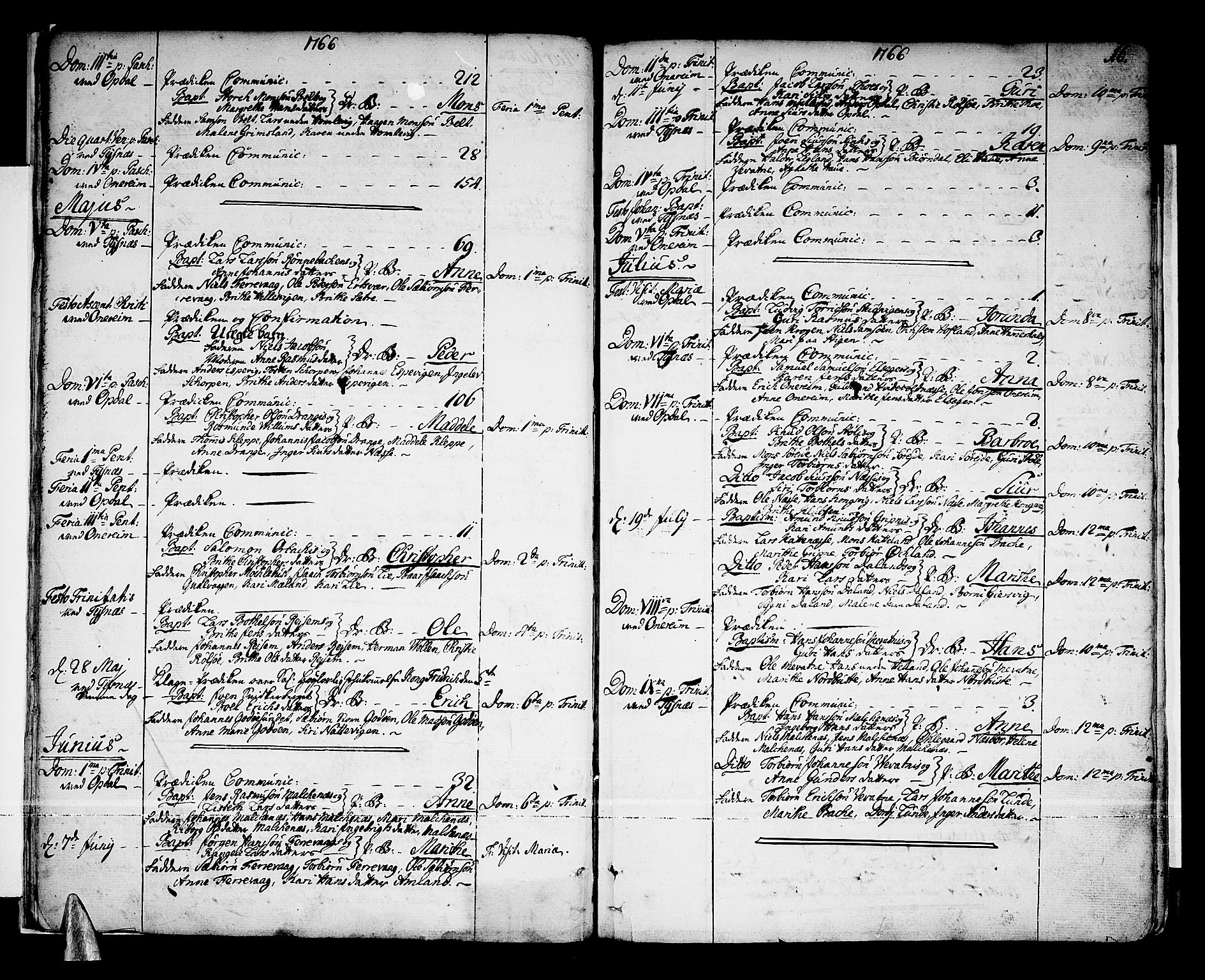 Tysnes sokneprestembete, AV/SAB-A-78601/H/Haa: Parish register (official) no. A 5, 1762-1793, p. 16