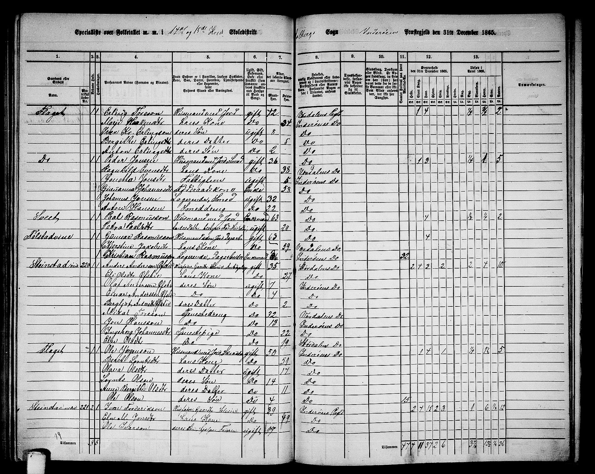 RA, 1865 census for Inderøy, 1865, p. 196