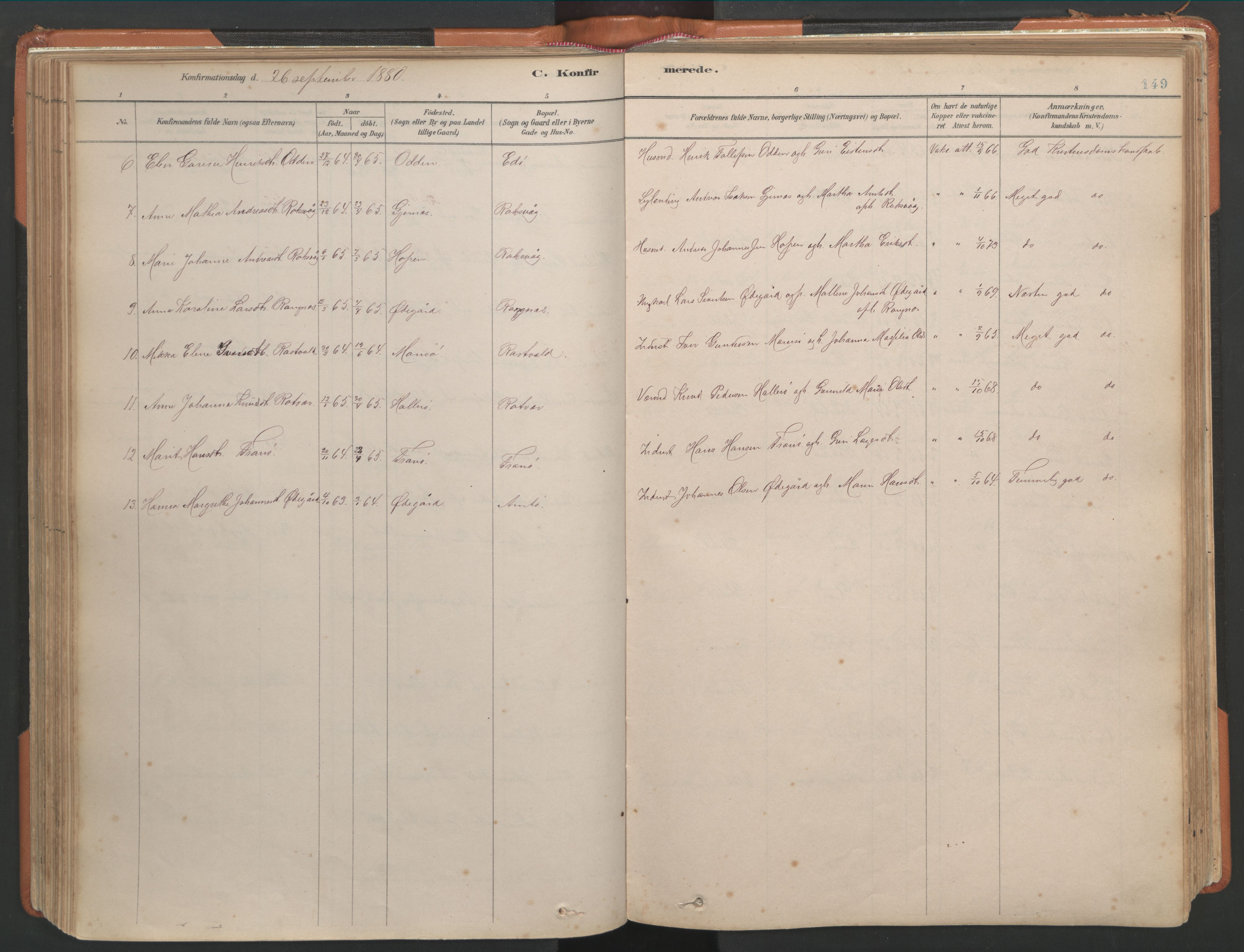 Ministerialprotokoller, klokkerbøker og fødselsregistre - Møre og Romsdal, AV/SAT-A-1454/581/L0941: Parish register (official) no. 581A09, 1880-1919, p. 149