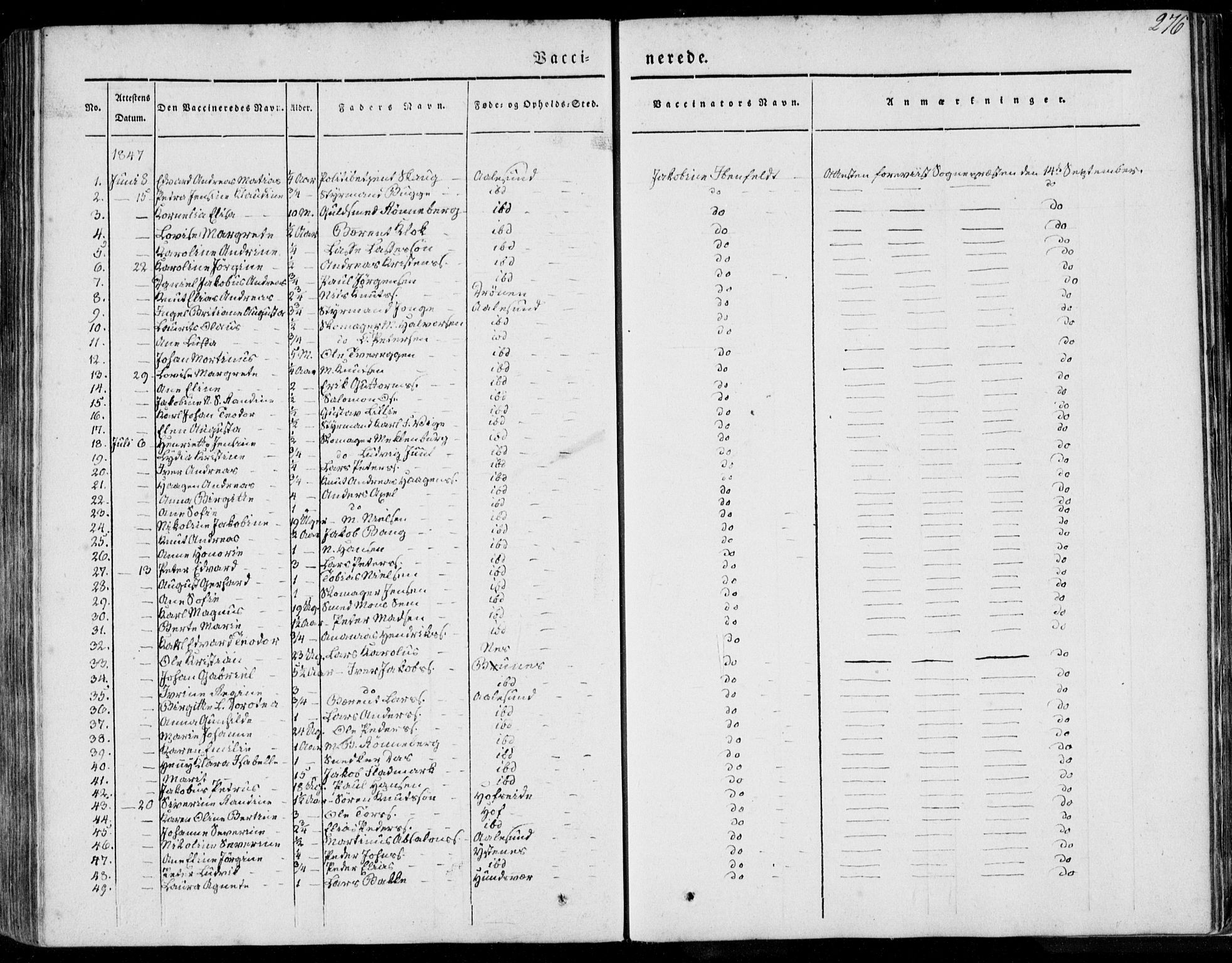 Ministerialprotokoller, klokkerbøker og fødselsregistre - Møre og Romsdal, SAT/A-1454/528/L0396: Parish register (official) no. 528A07, 1839-1847, p. 276