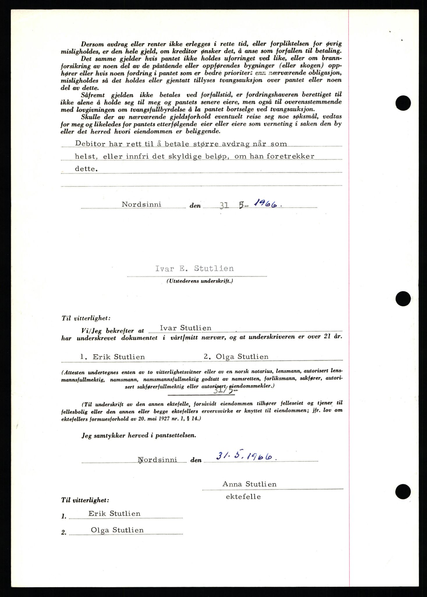 Nord-Hedmark sorenskriveri, SAH/TING-012/H/Hb/Hbf/L0071: Mortgage book no. B71, 1967-1967, Diary no: : 2166/1967